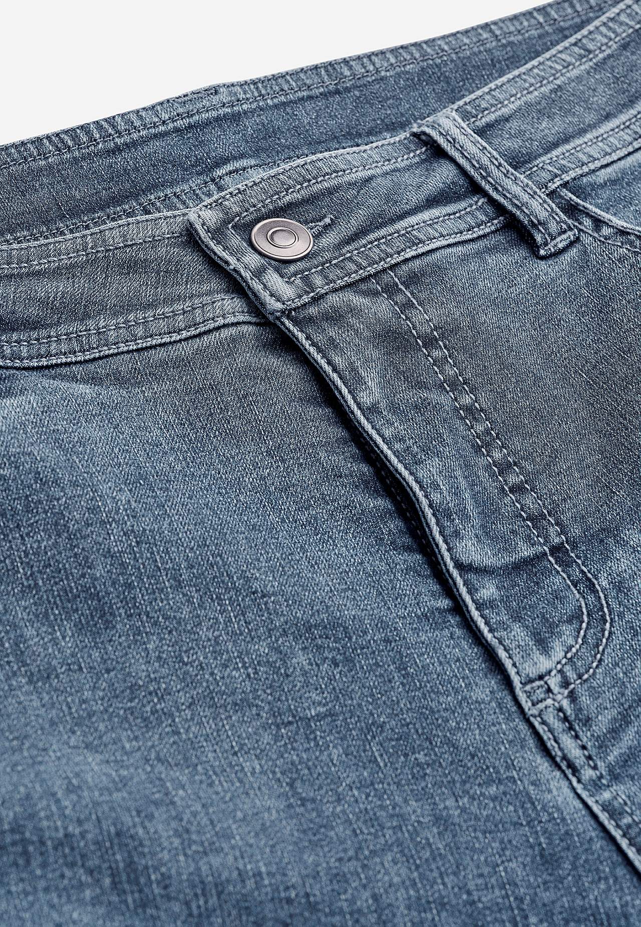Brede jeans i denim med superstræk