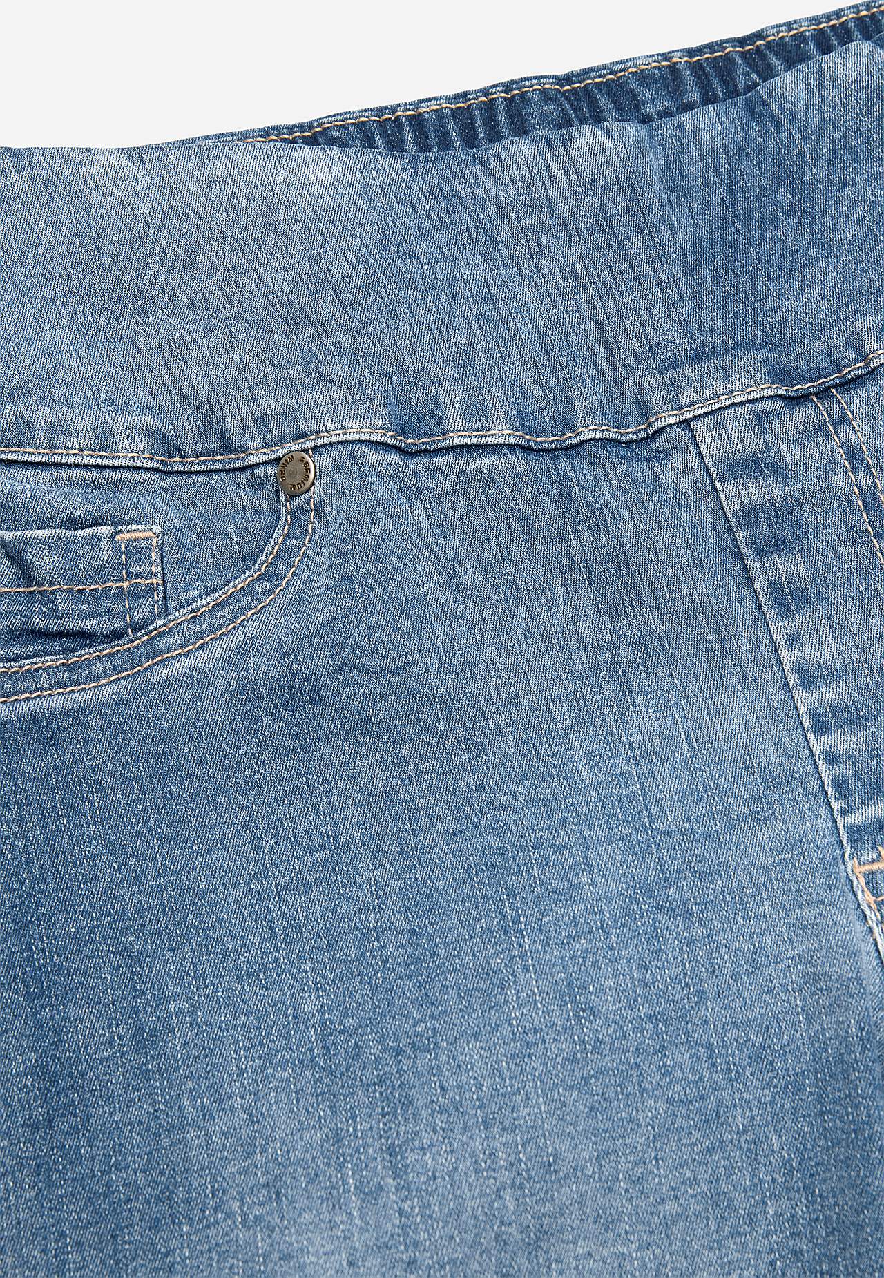 Superkomfortable ankeljeans i denim