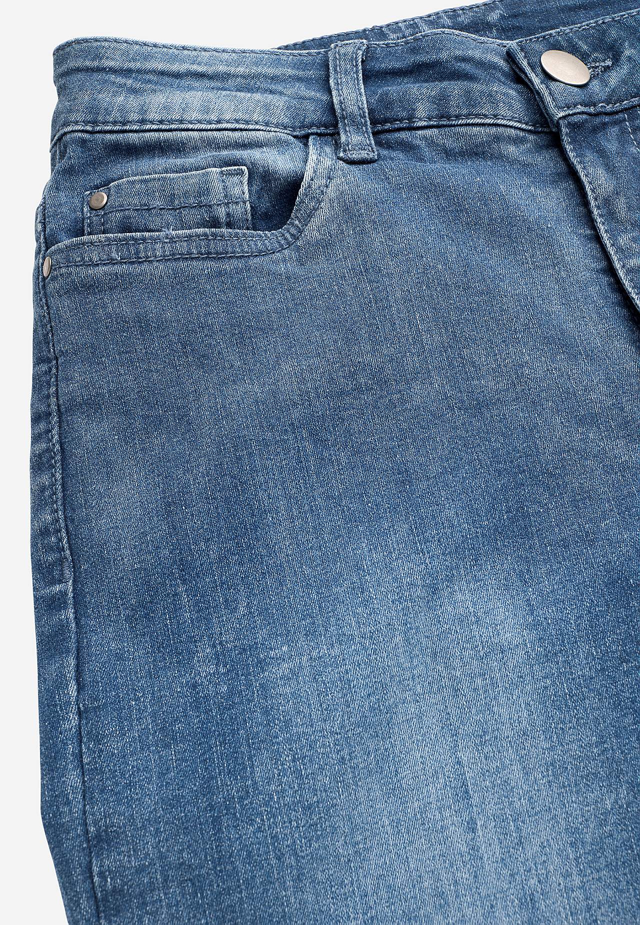 Crop jeans med design med fem lommer