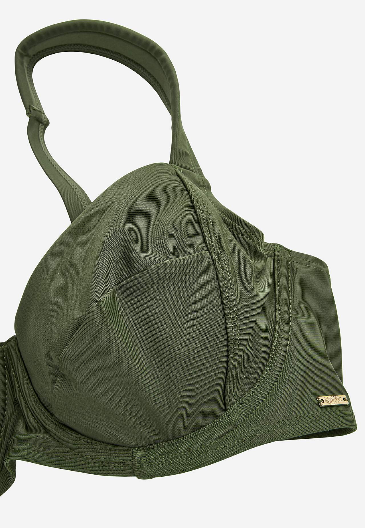 Ensfarvet bikini-bh