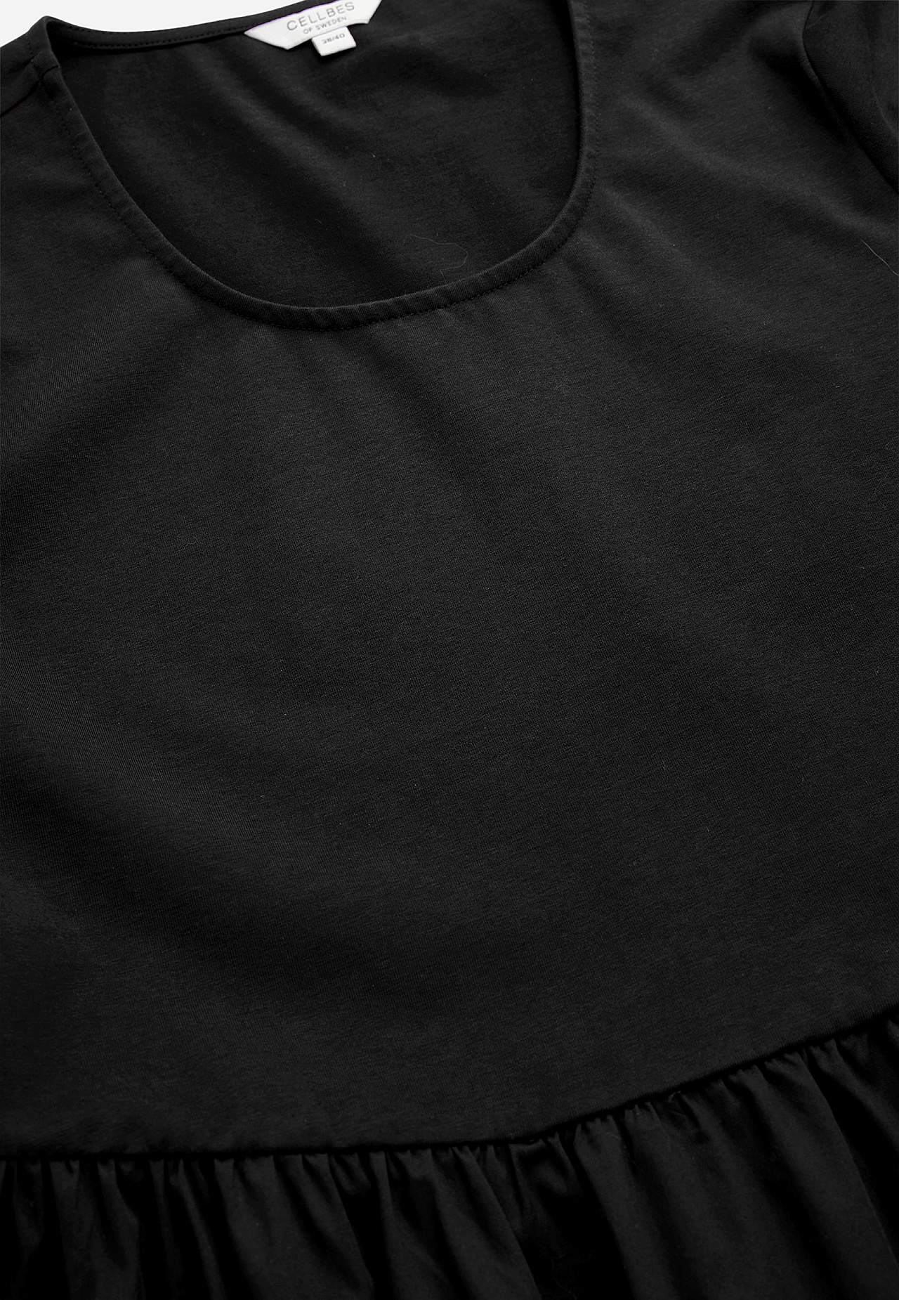 Kjole i poplin og jersey