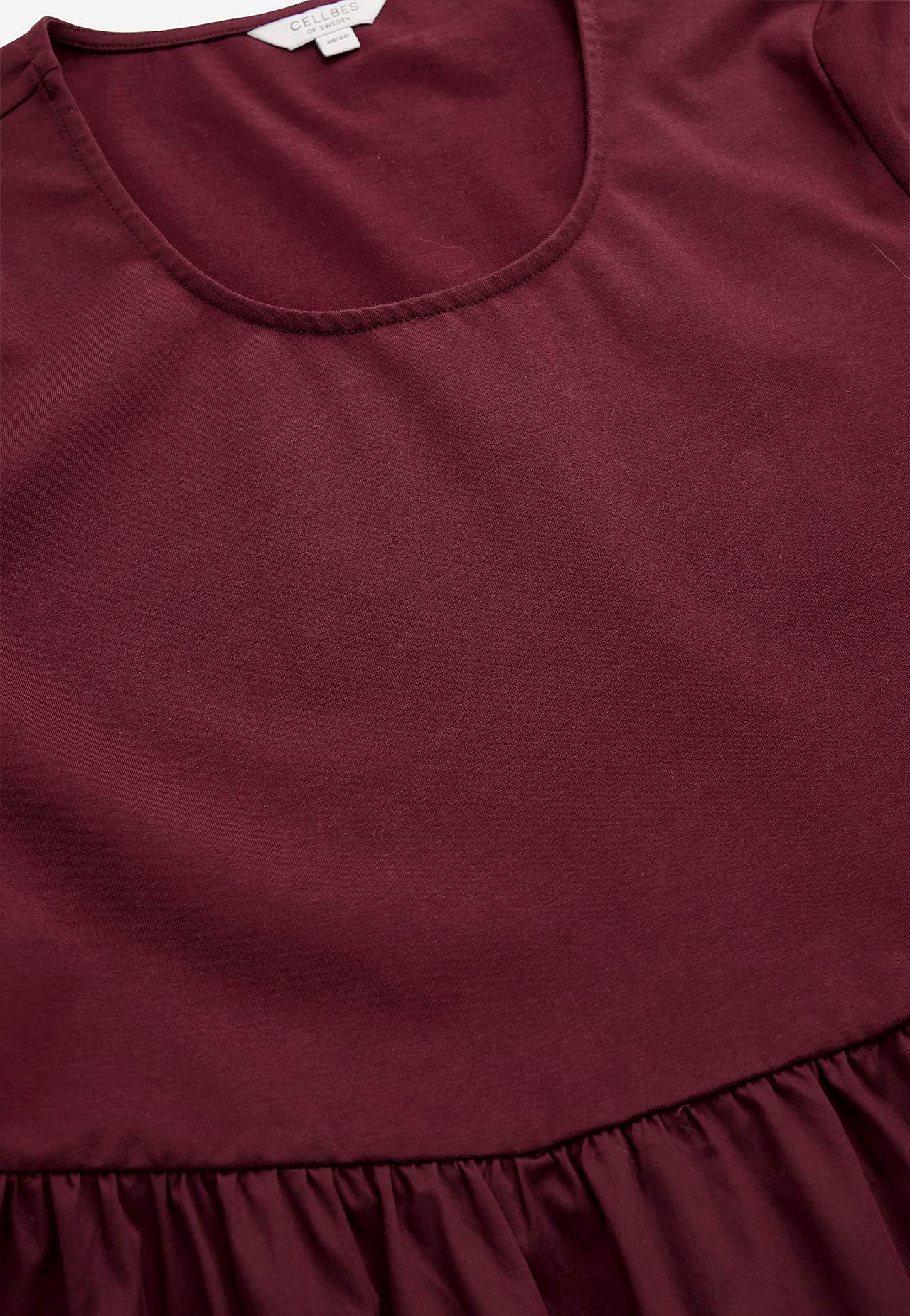 Kjole i poplin og jersey