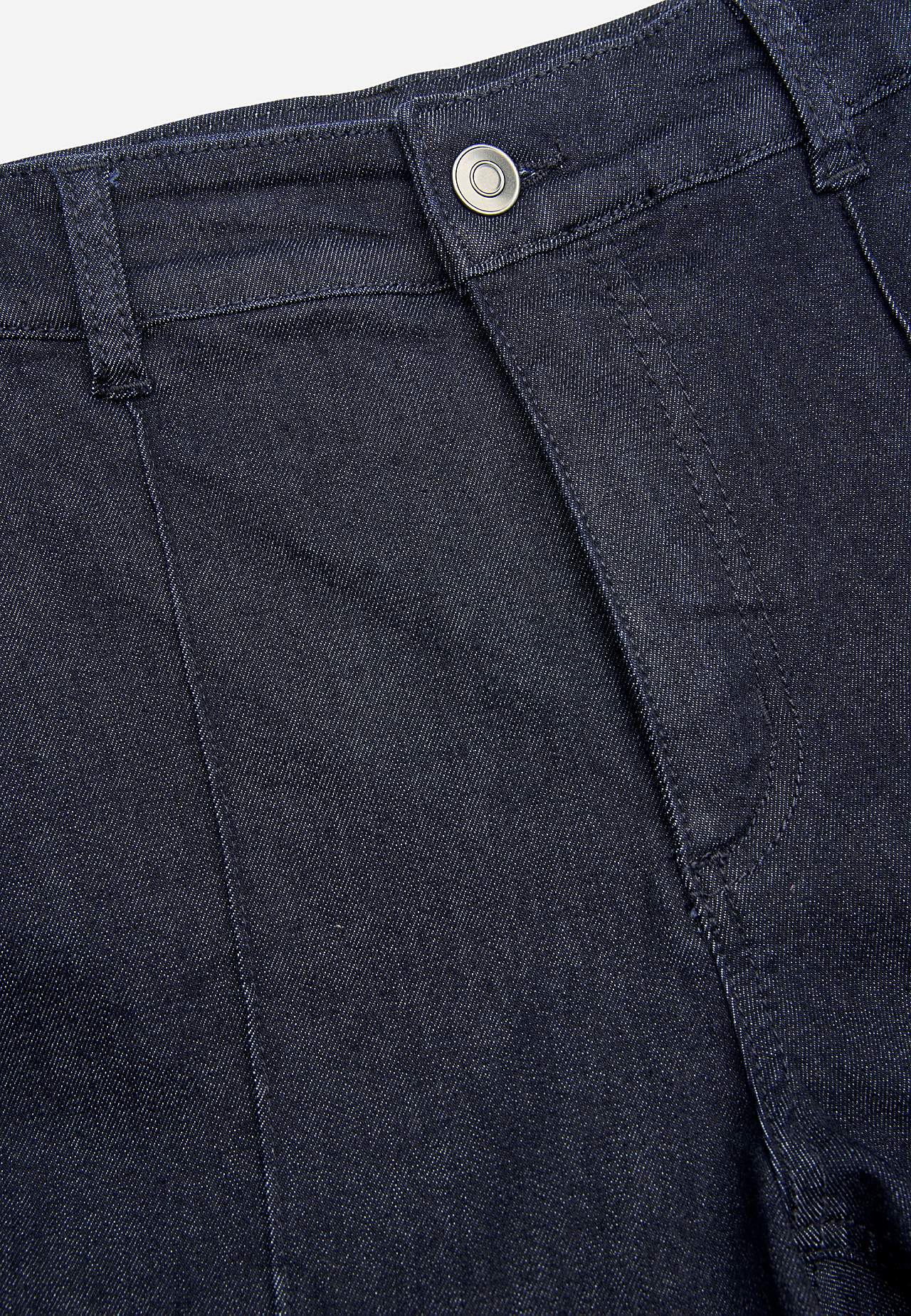 Brede jeans med syede pressefolder Mia