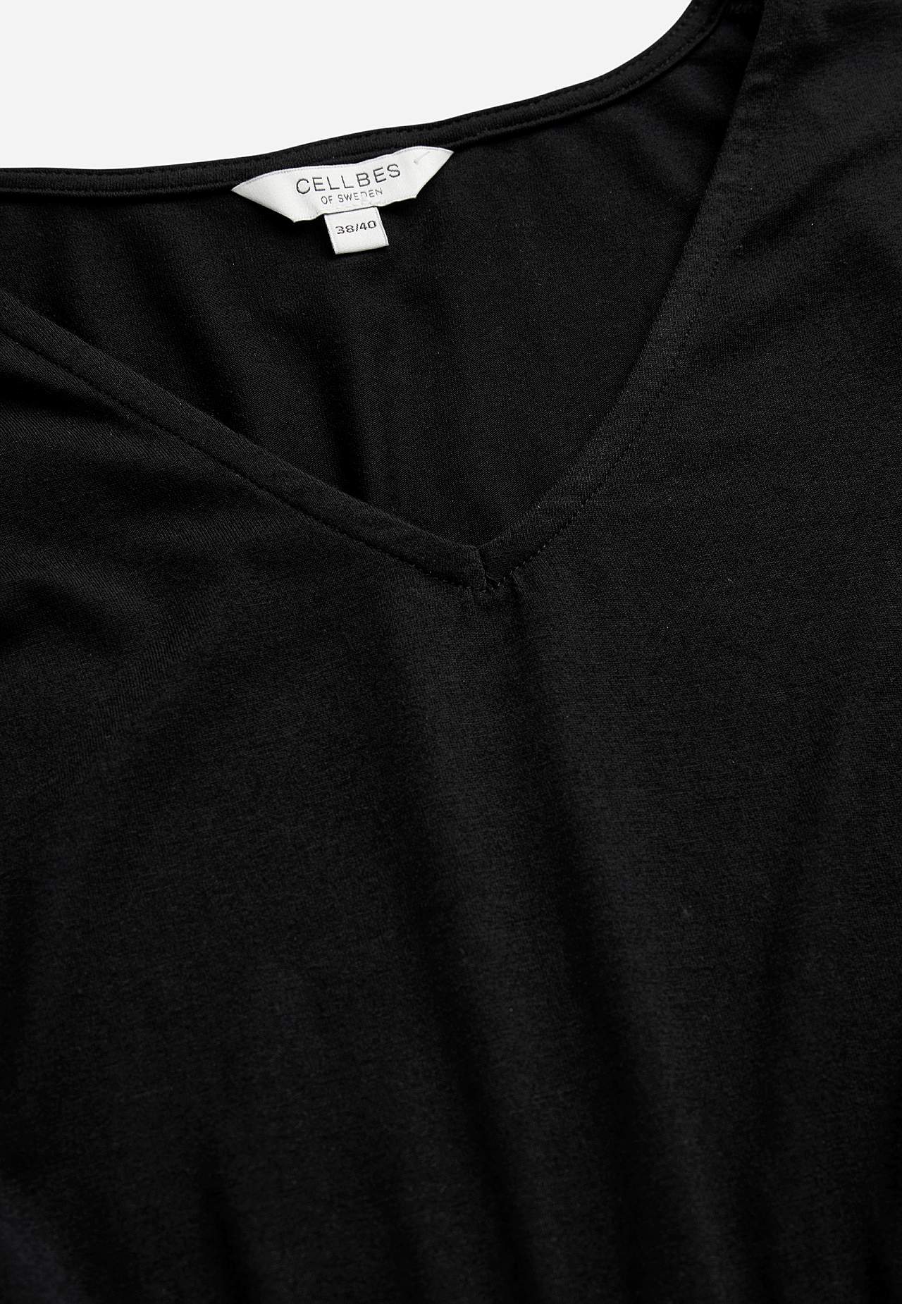 Jerseytop med 3/4 ærme