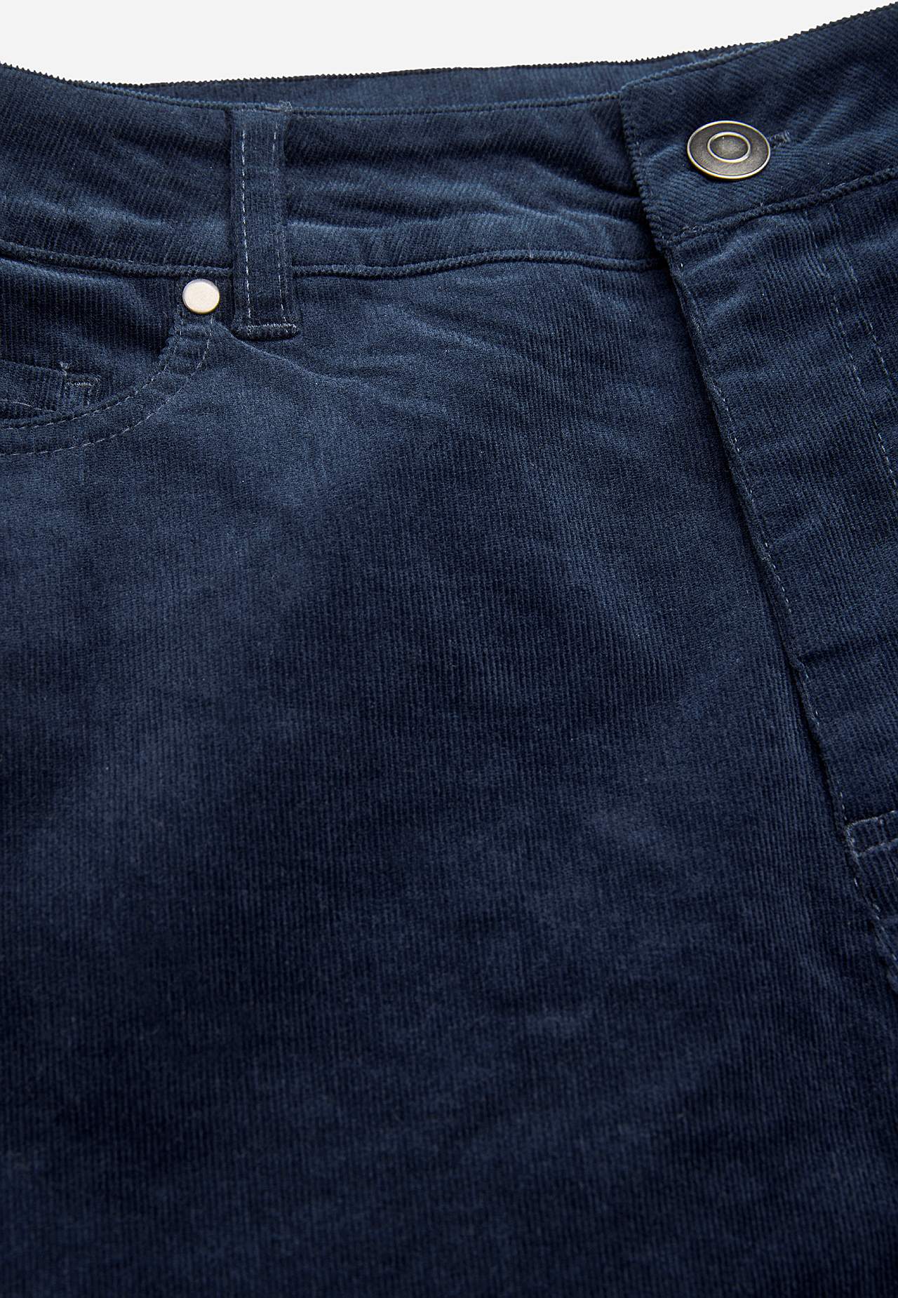 Elastiske fløjlsbukser med lige ben