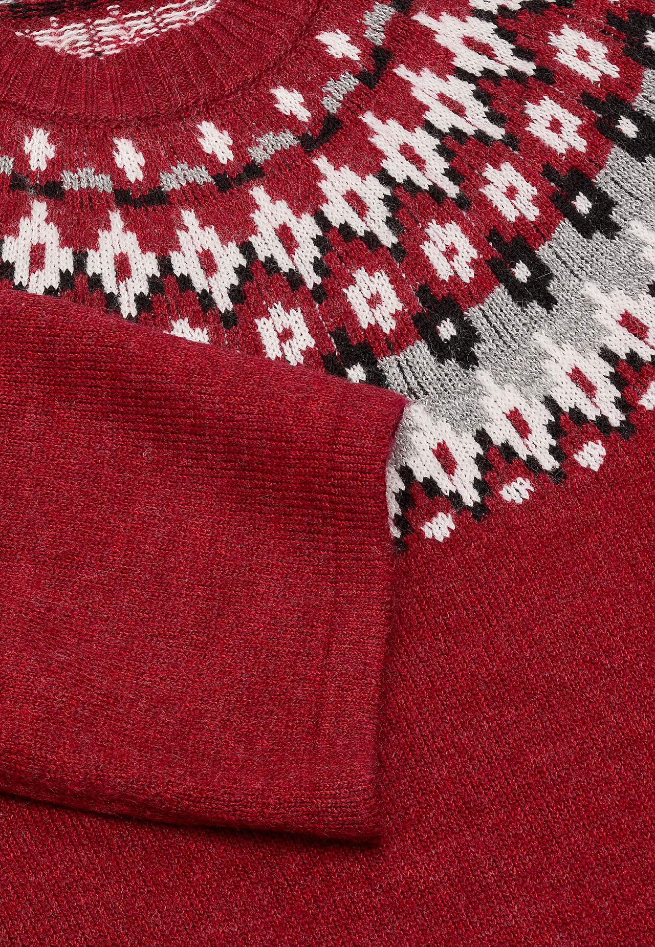 Strikket, jacquardmønstret kjole