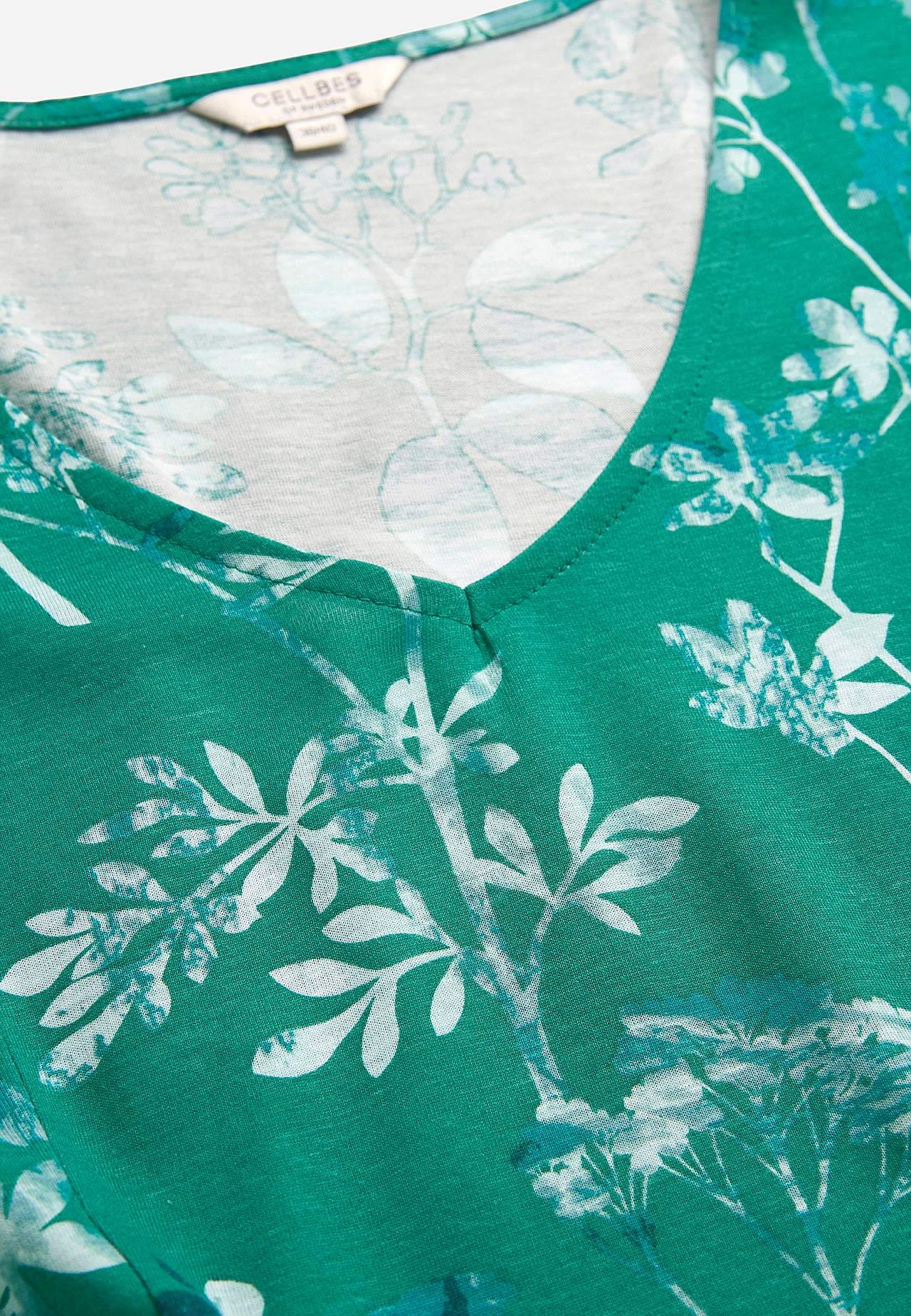 Mønstret jerseykjole med lommer