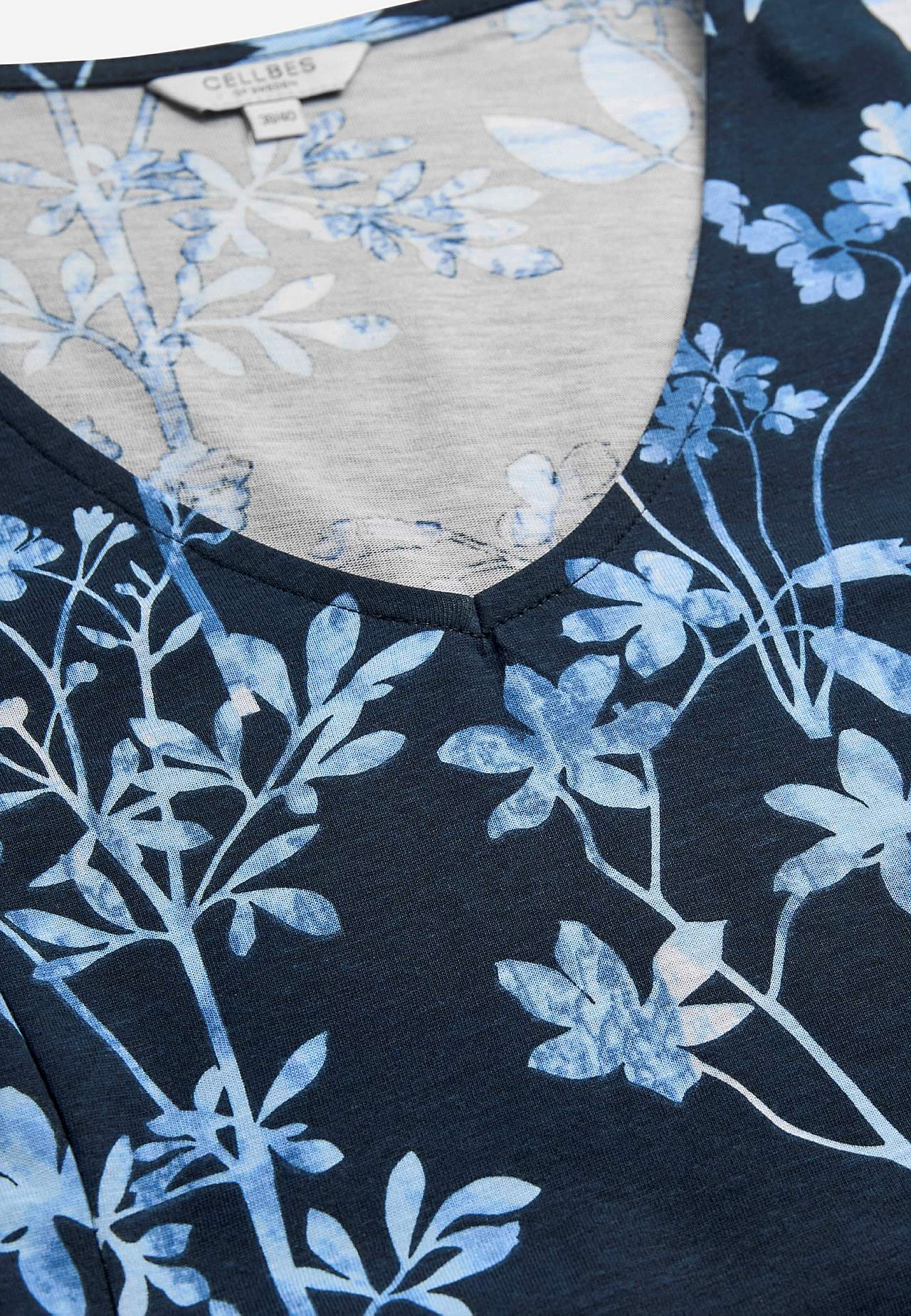 Mønstret jerseykjole med lommer