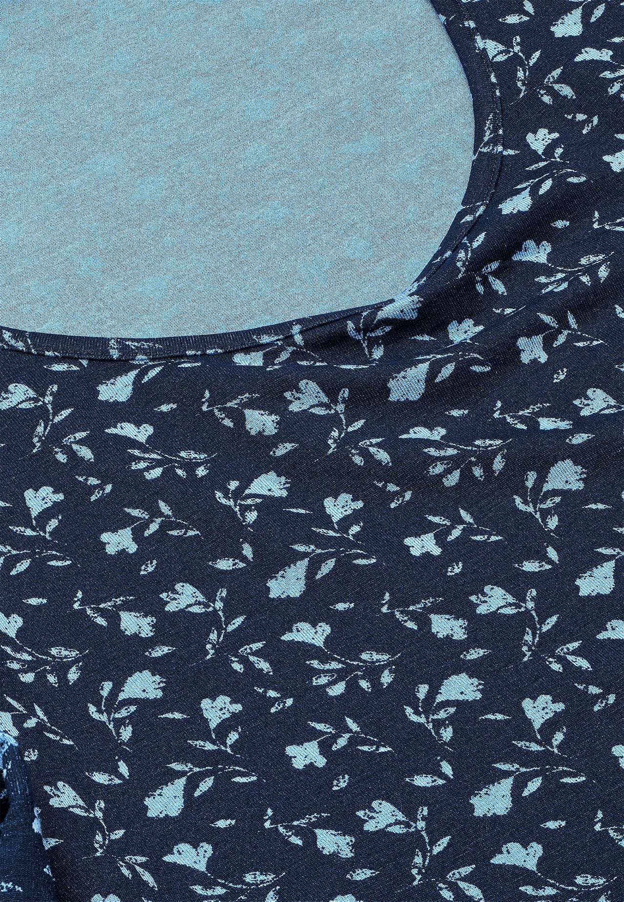 Jerseytunika med et blomstermønster