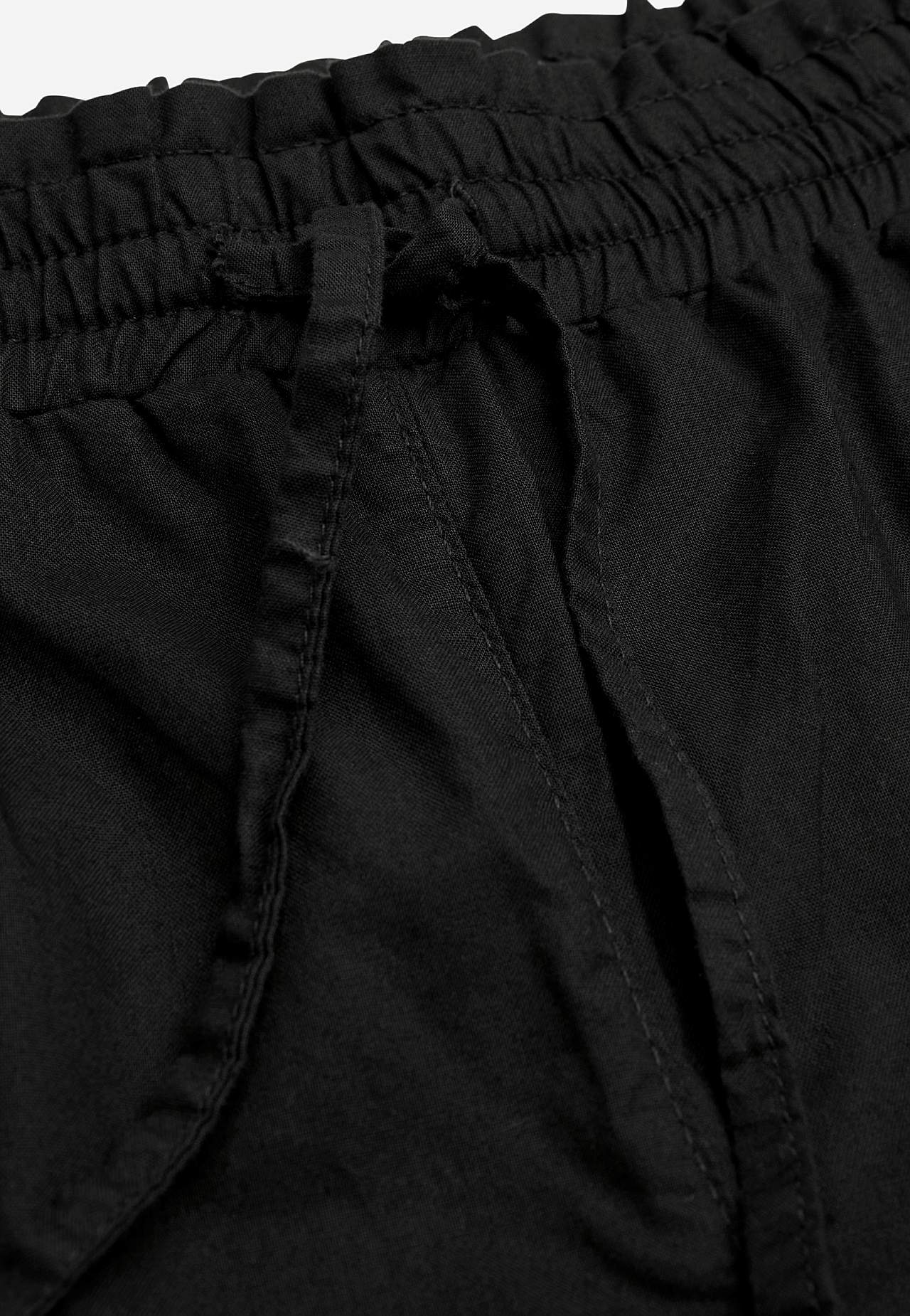 Shorts i vasket bomuld