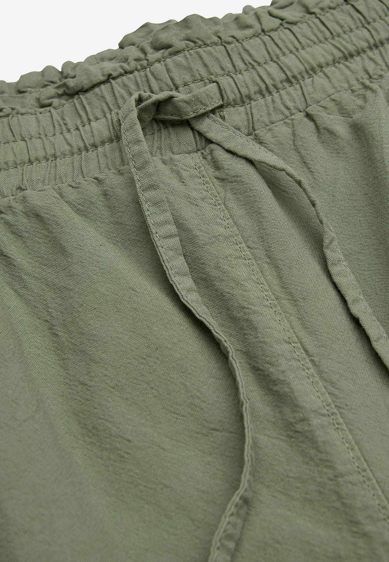 Shorts i vasket bomuld