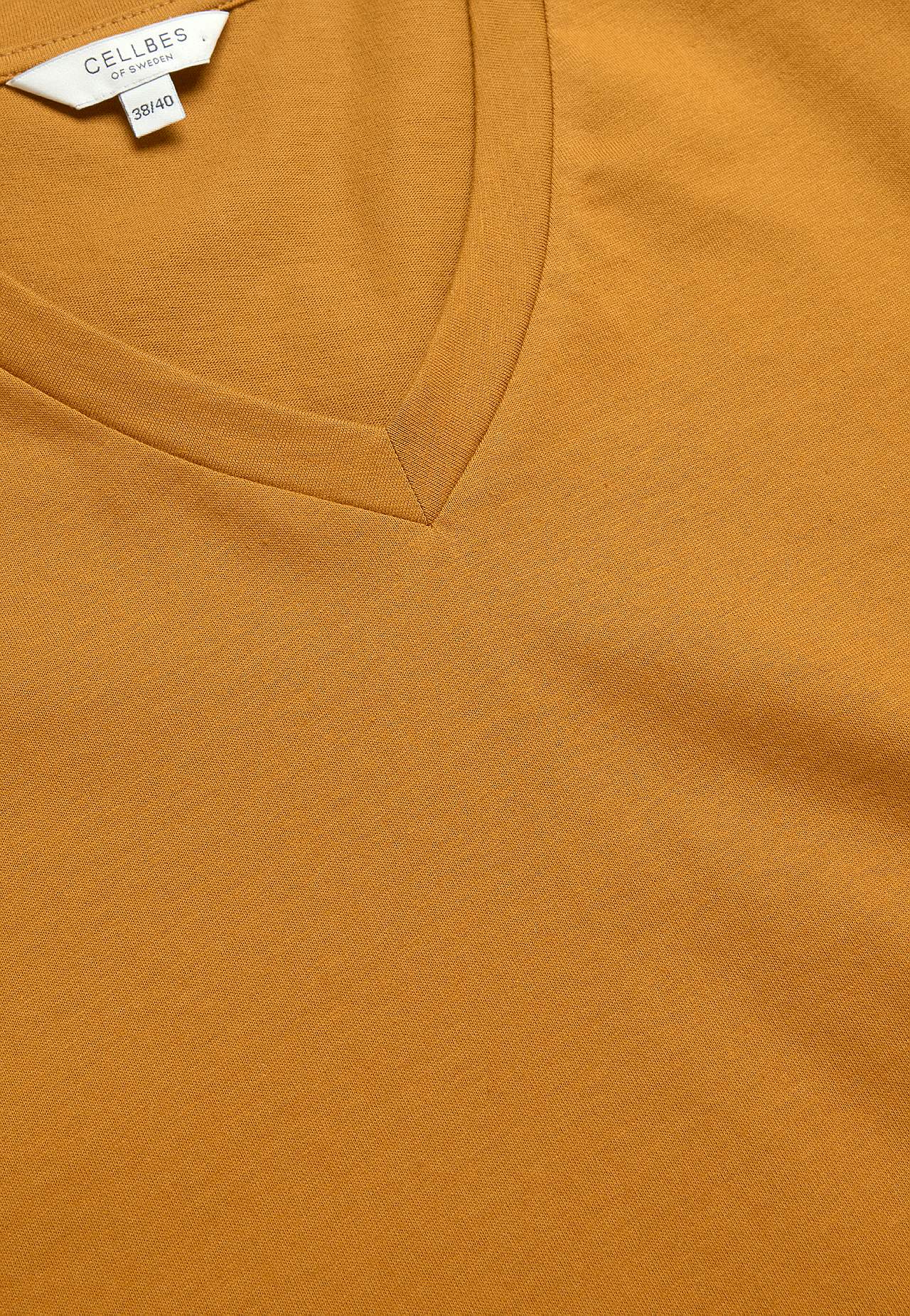 Jerseytop med korte, foldede ærmer