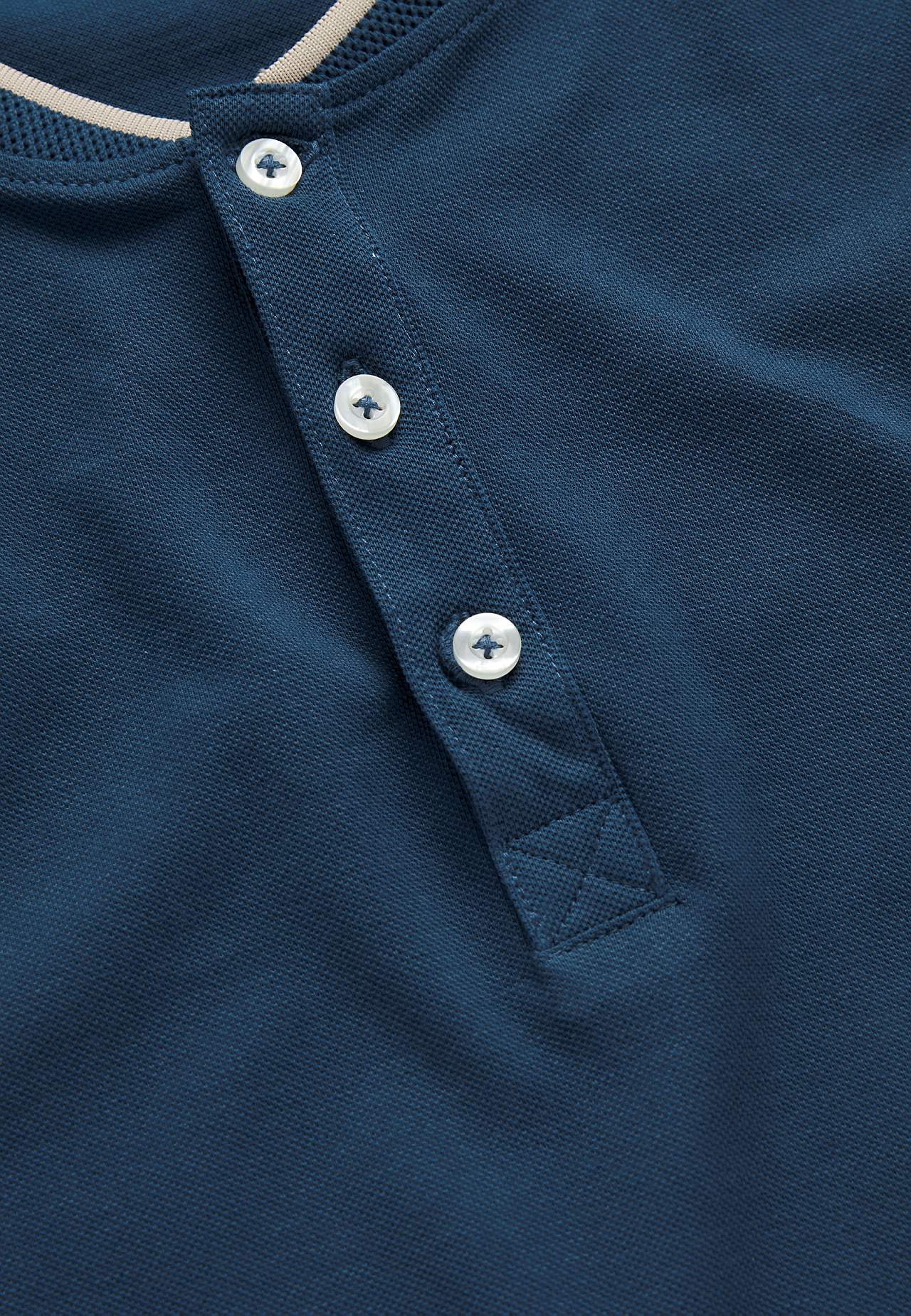 Langærmet poloshirt i bomuld