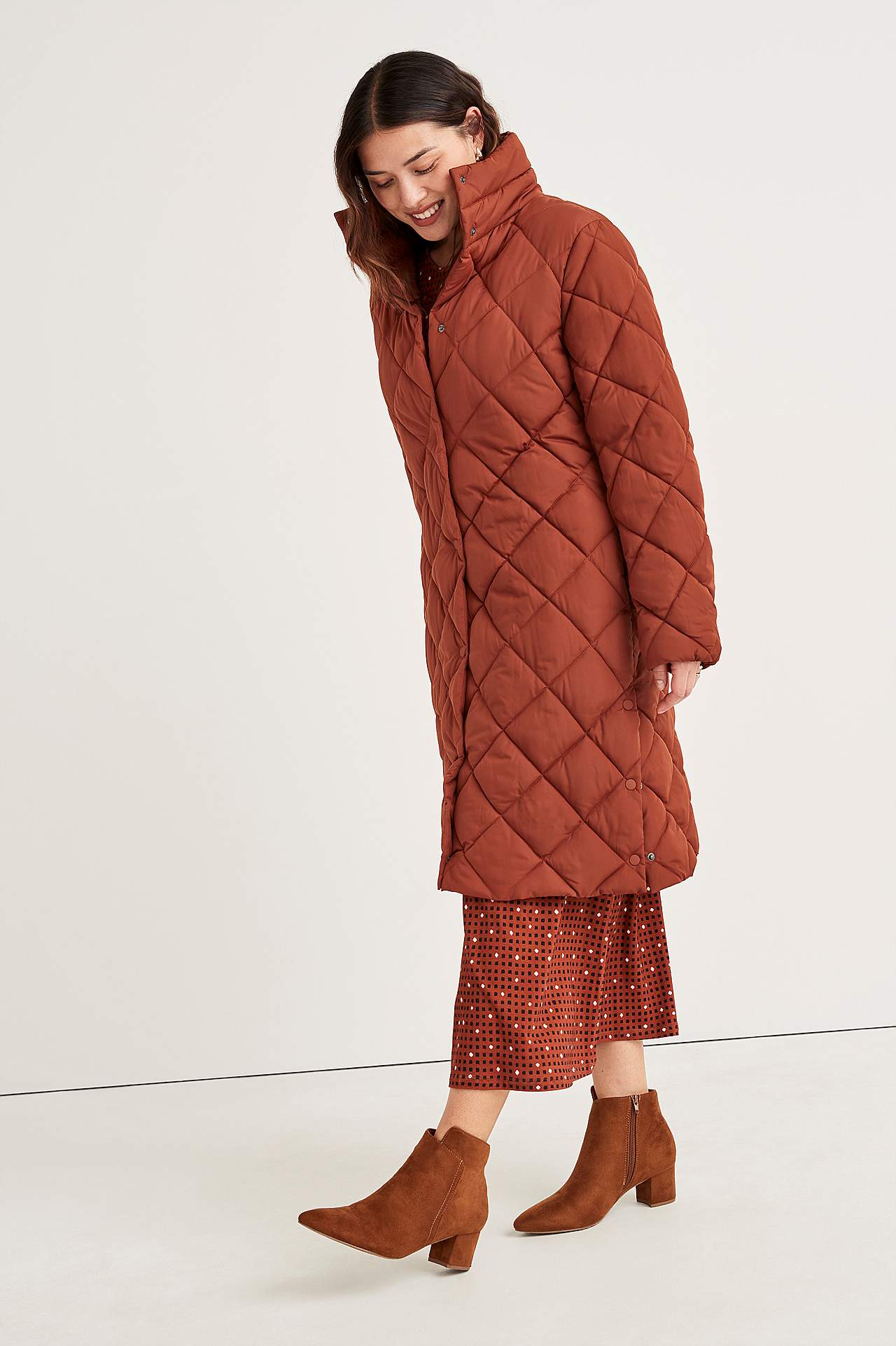 Mønstret, lang jerseykjole