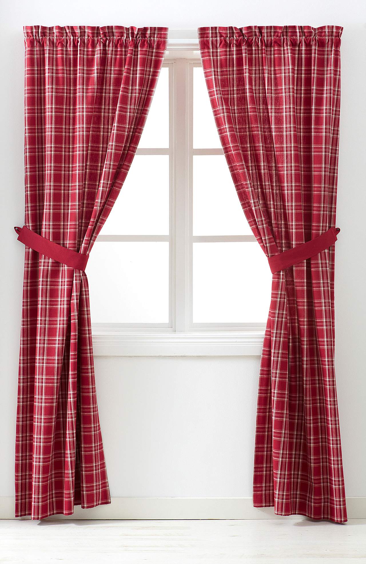 Ternede julegardiner X-mas check 2-pack