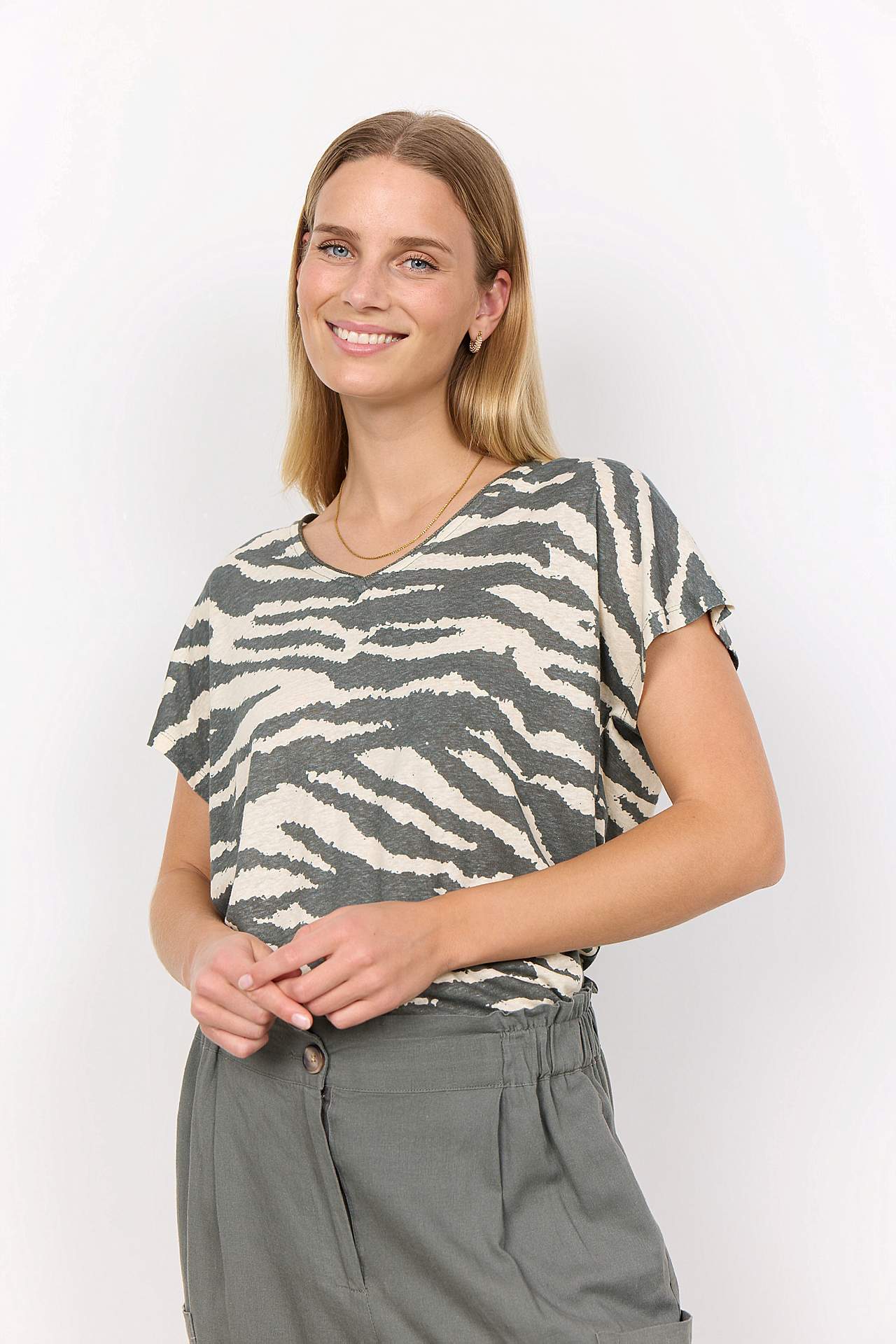 Blød top i hør og Tencel® Lenise