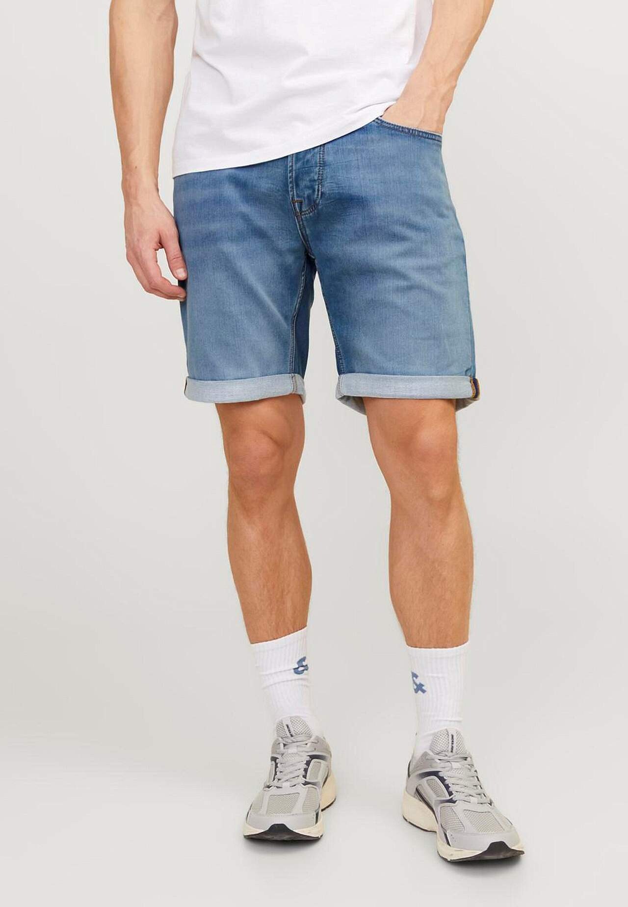 Denimshorts med foldet kant Rick  381
