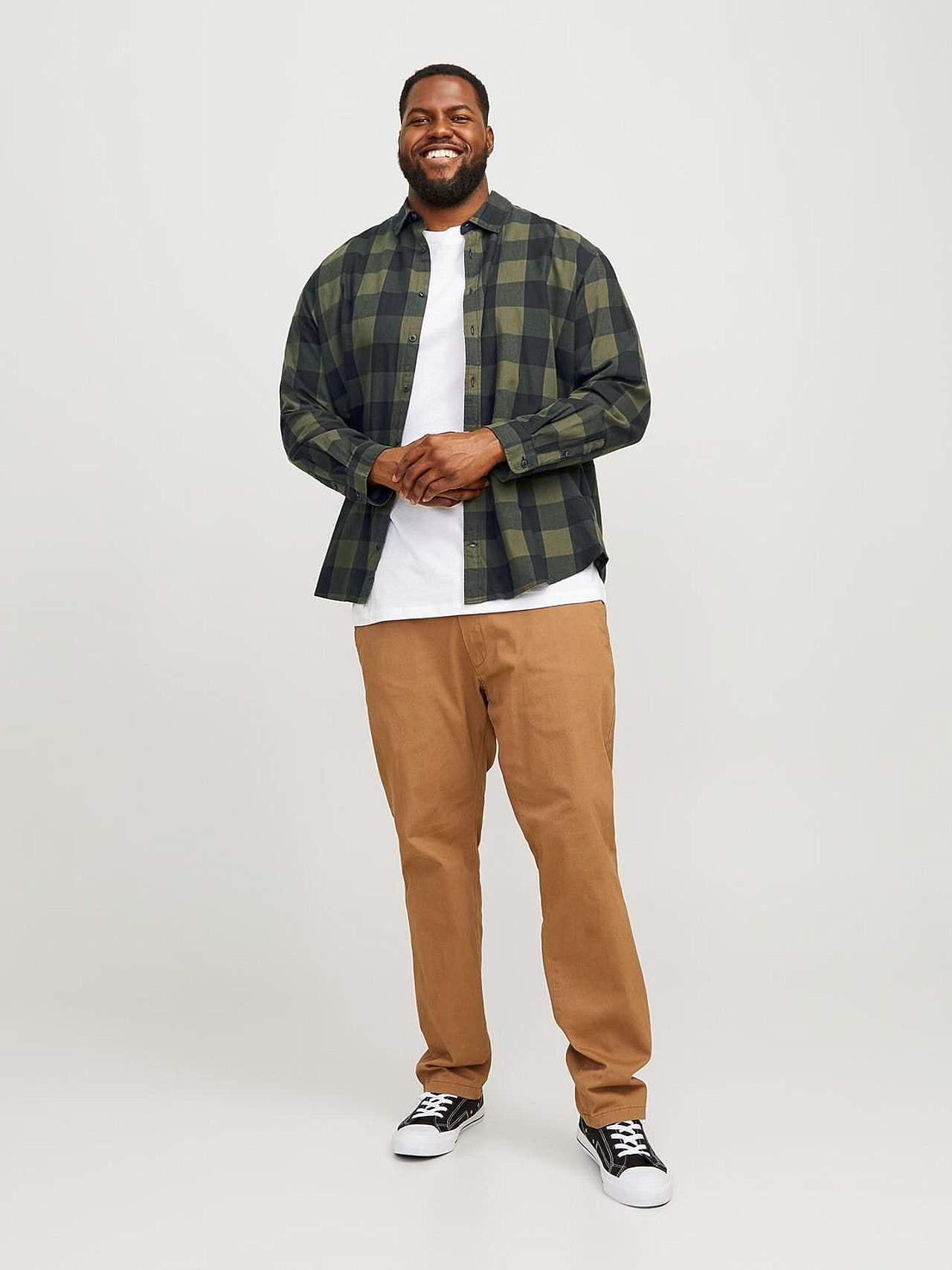 Ternet twillskjorte i bomuld