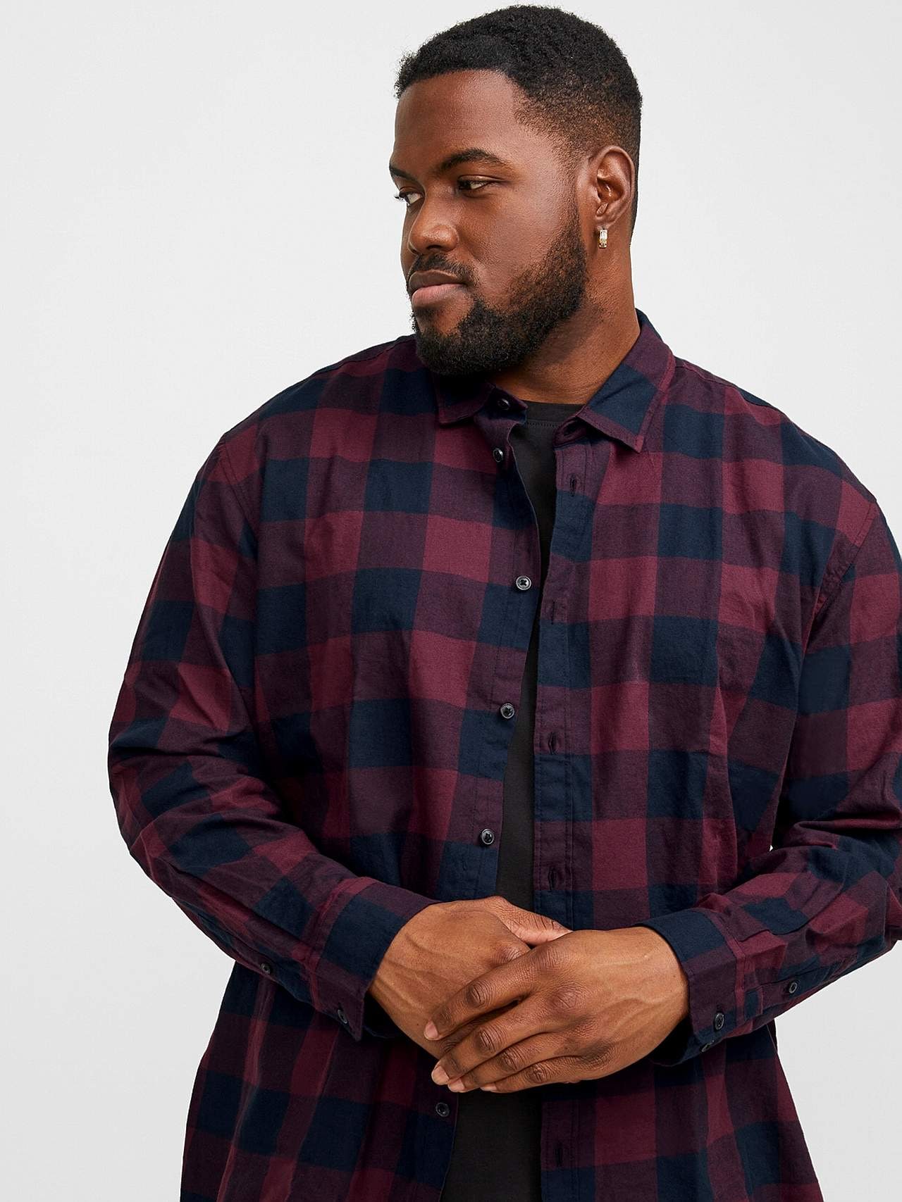 Ternet twillskjorte i bomuld