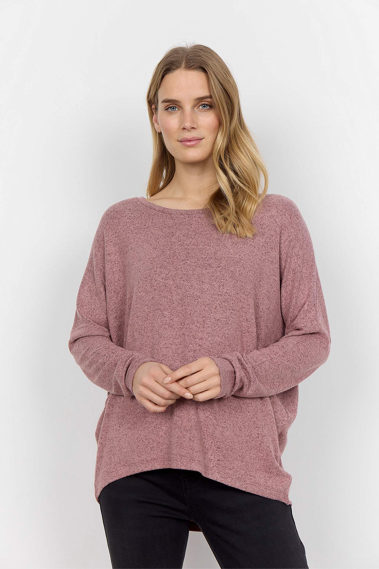 Ultrablød, meleret jerseytop