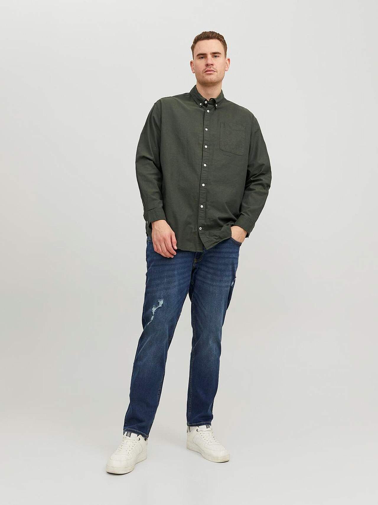 Stilren skjorte med button down-krave