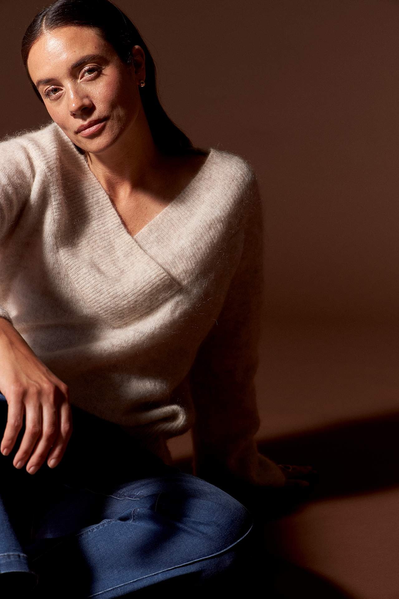 Trøje Premium i mohair- og uldblanding