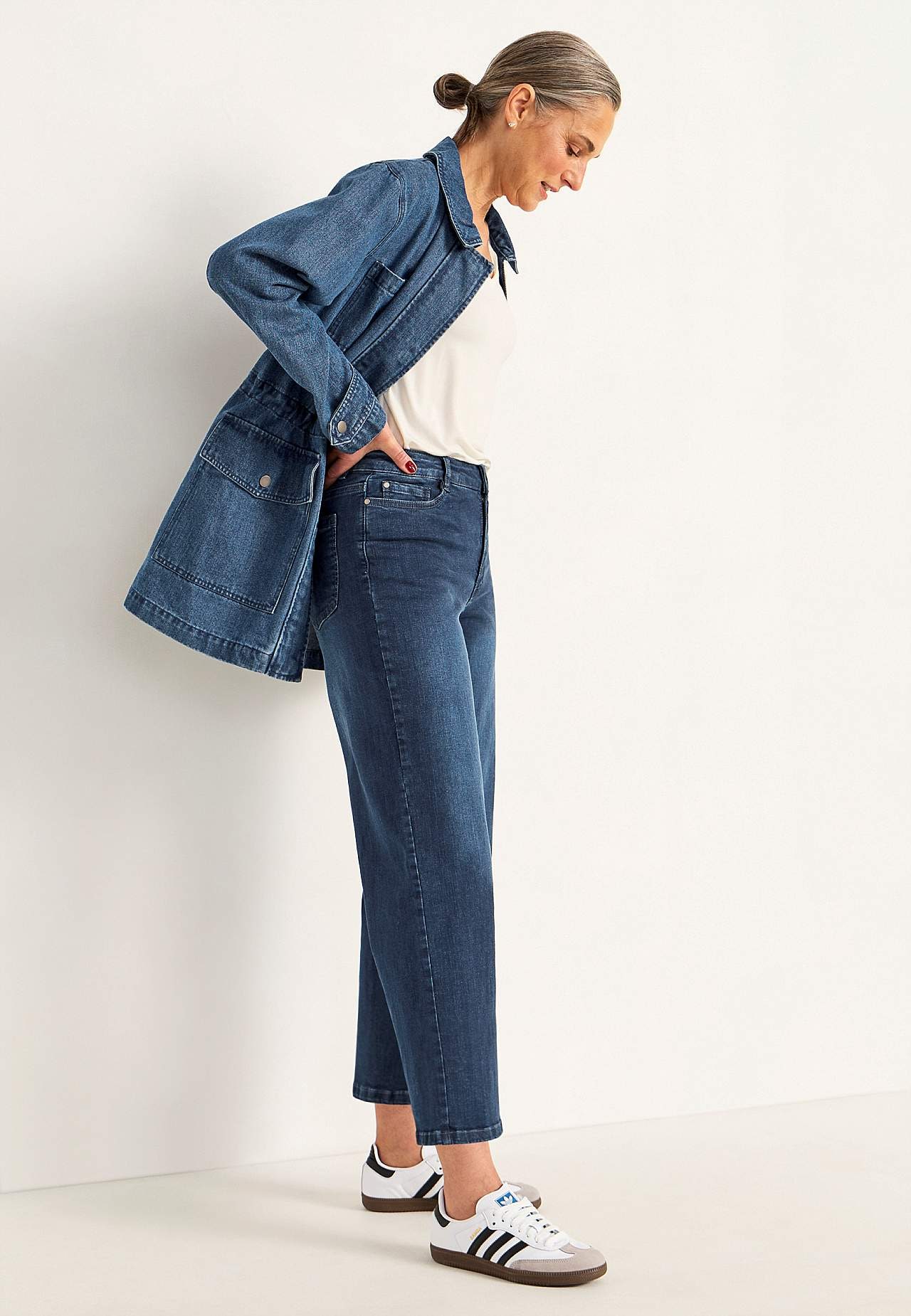 Elastiske ankeljeans