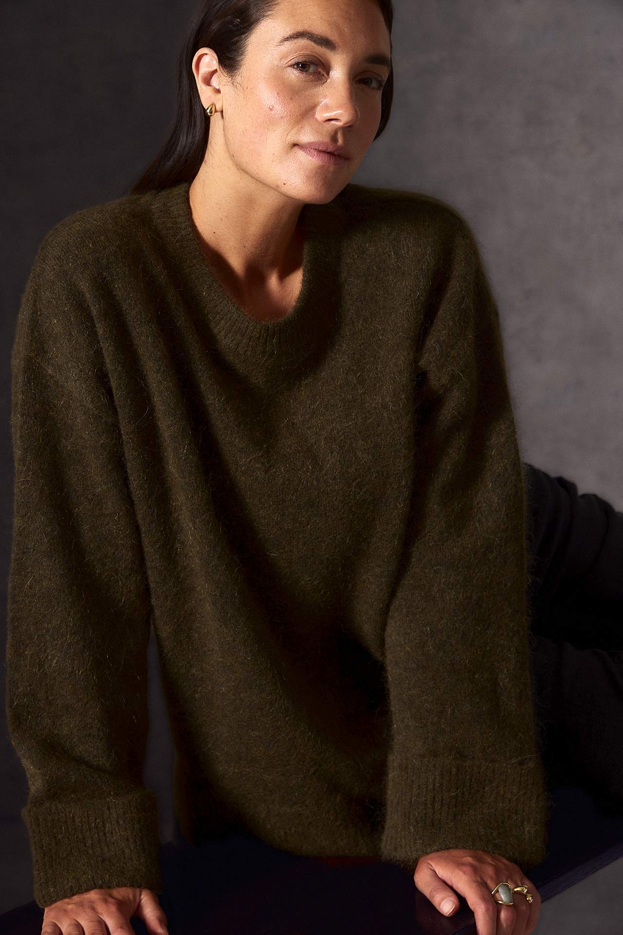 Trøje Premium i mohair- og uldblanding