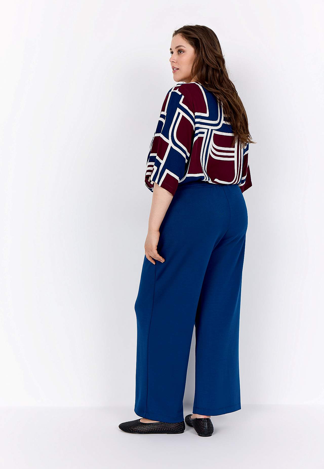 Mønstret viskosebluse