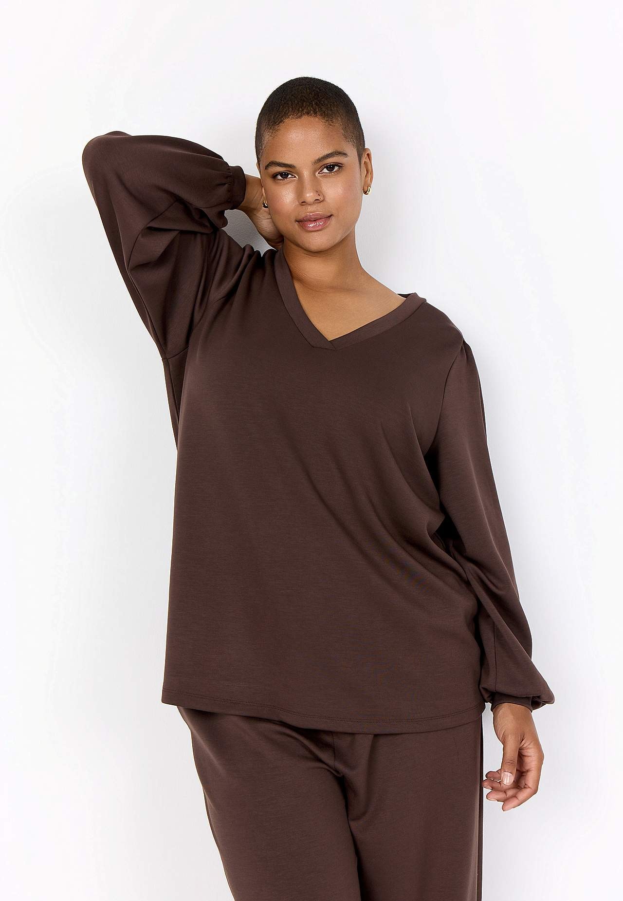 Superblød jerseytop i modalmiks