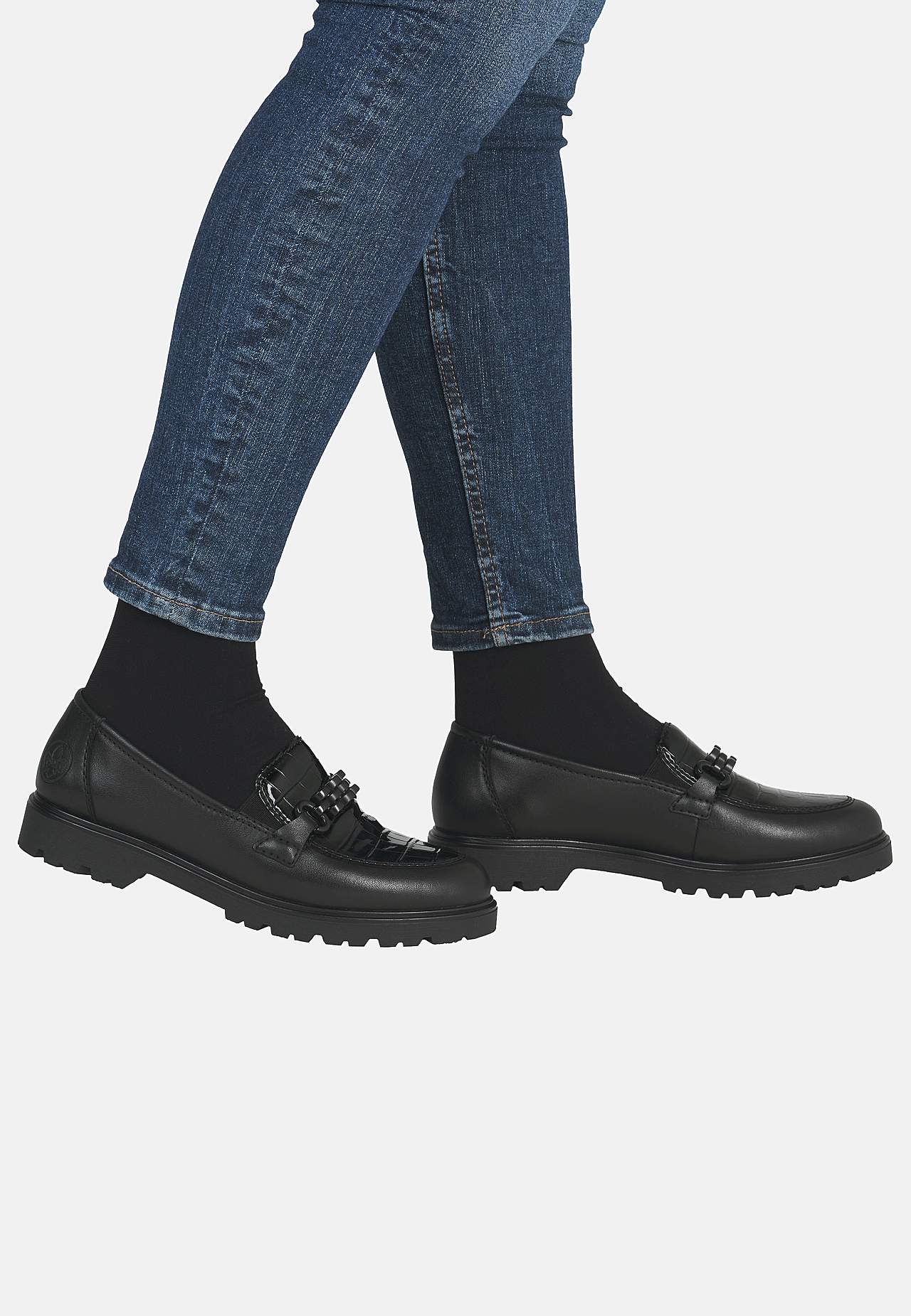 Loafer med sort metallukning