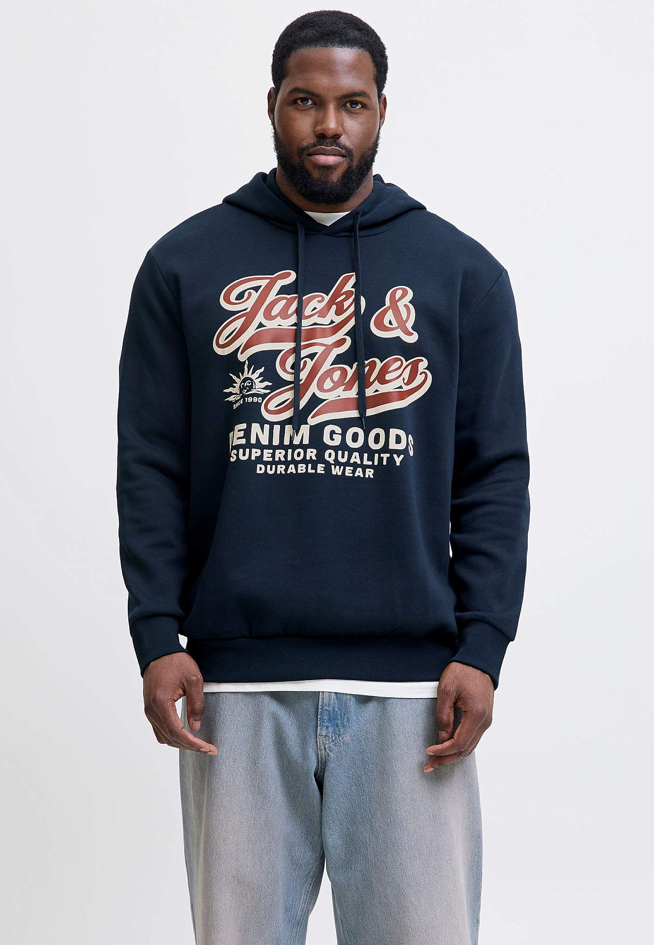 Hættetrøje med tryk