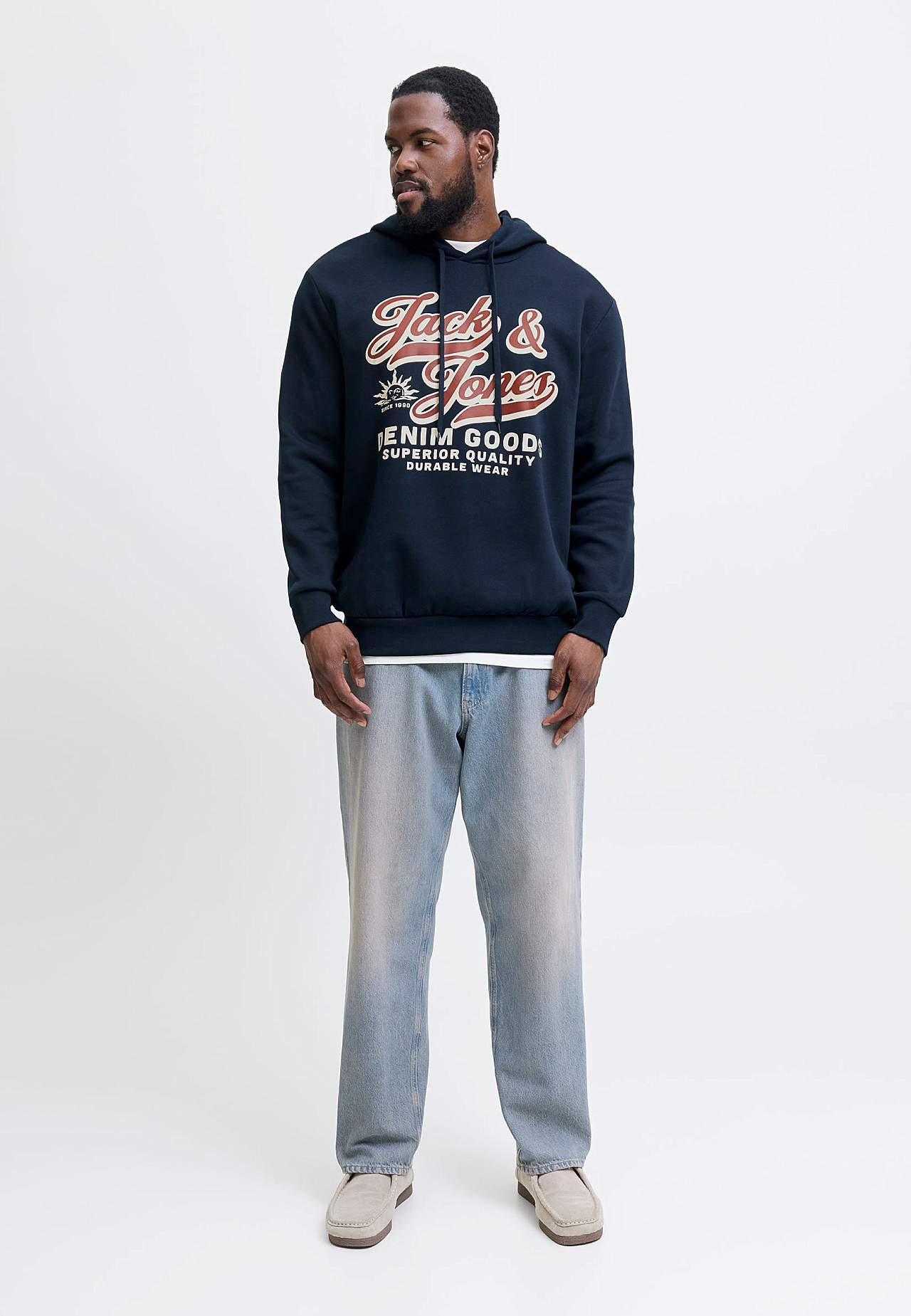 Hættetrøje med tryk