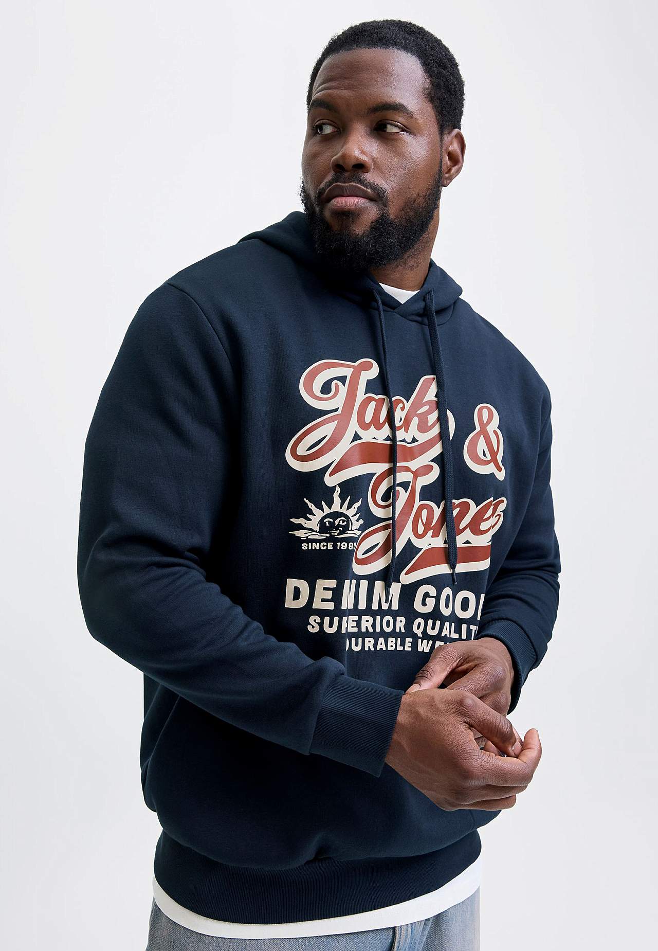 Hættetrøje med tryk