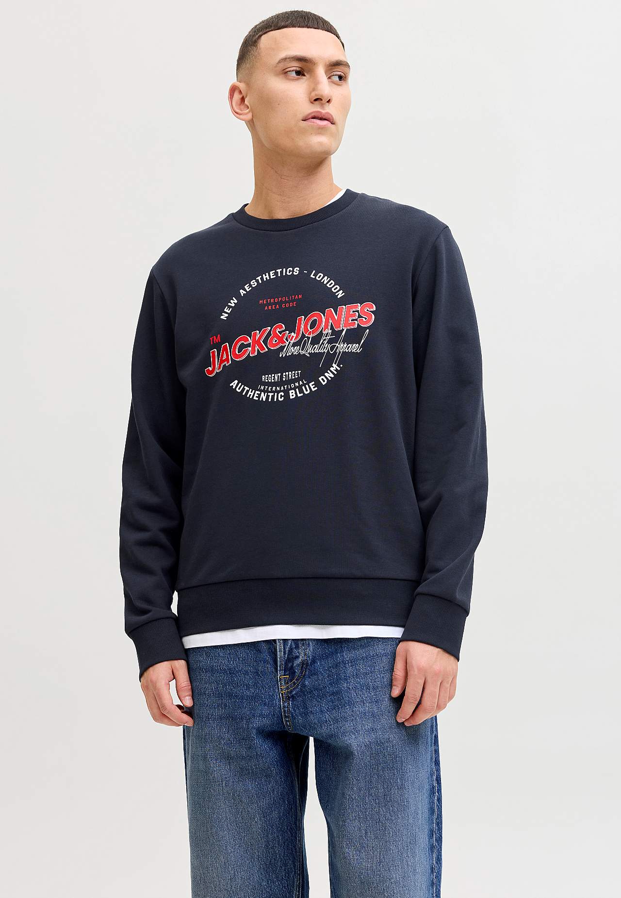 Hættetrøje med tryk