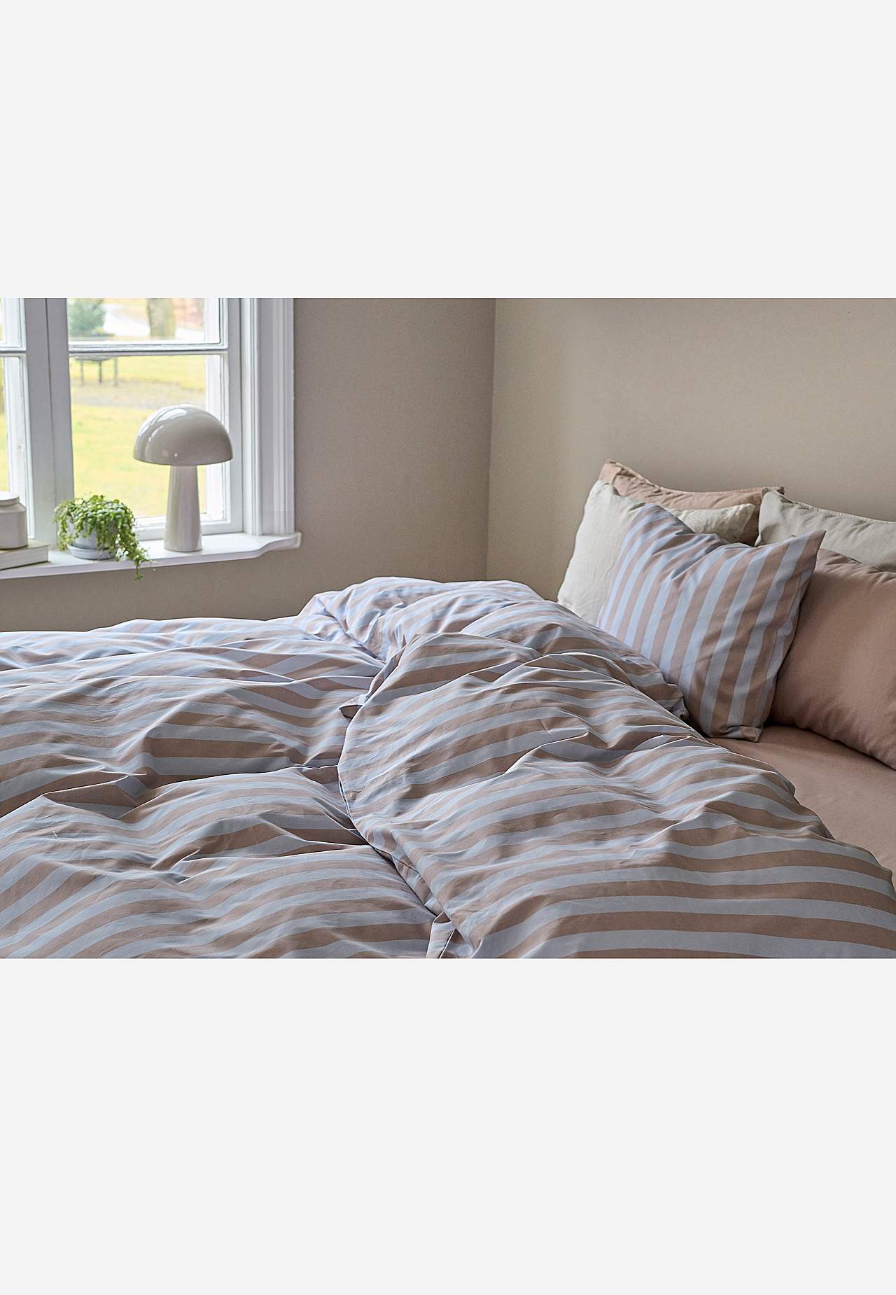 Stribet sengesæt 150x210 cm