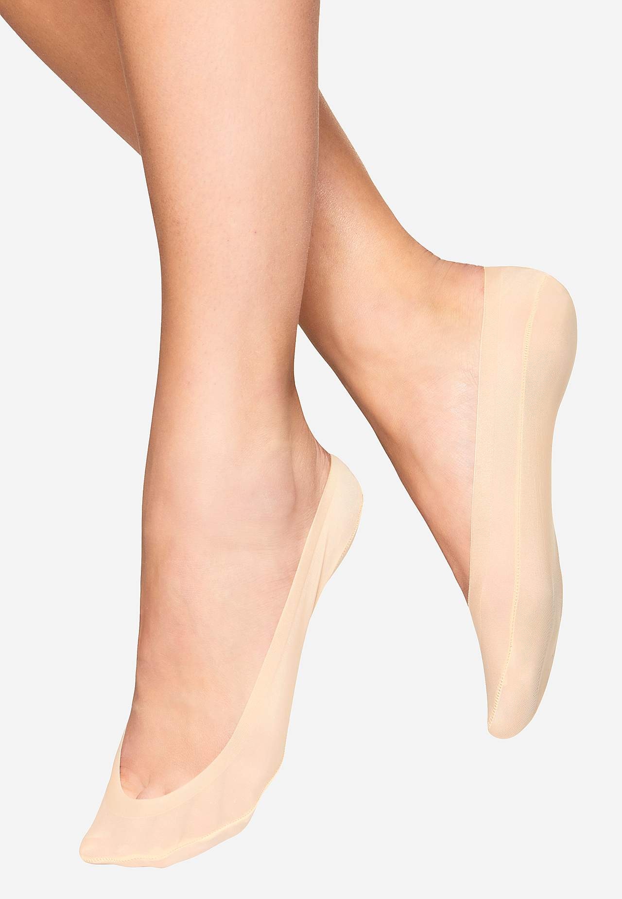 Sneakerstrømpe med indre silikonekant 2-pack