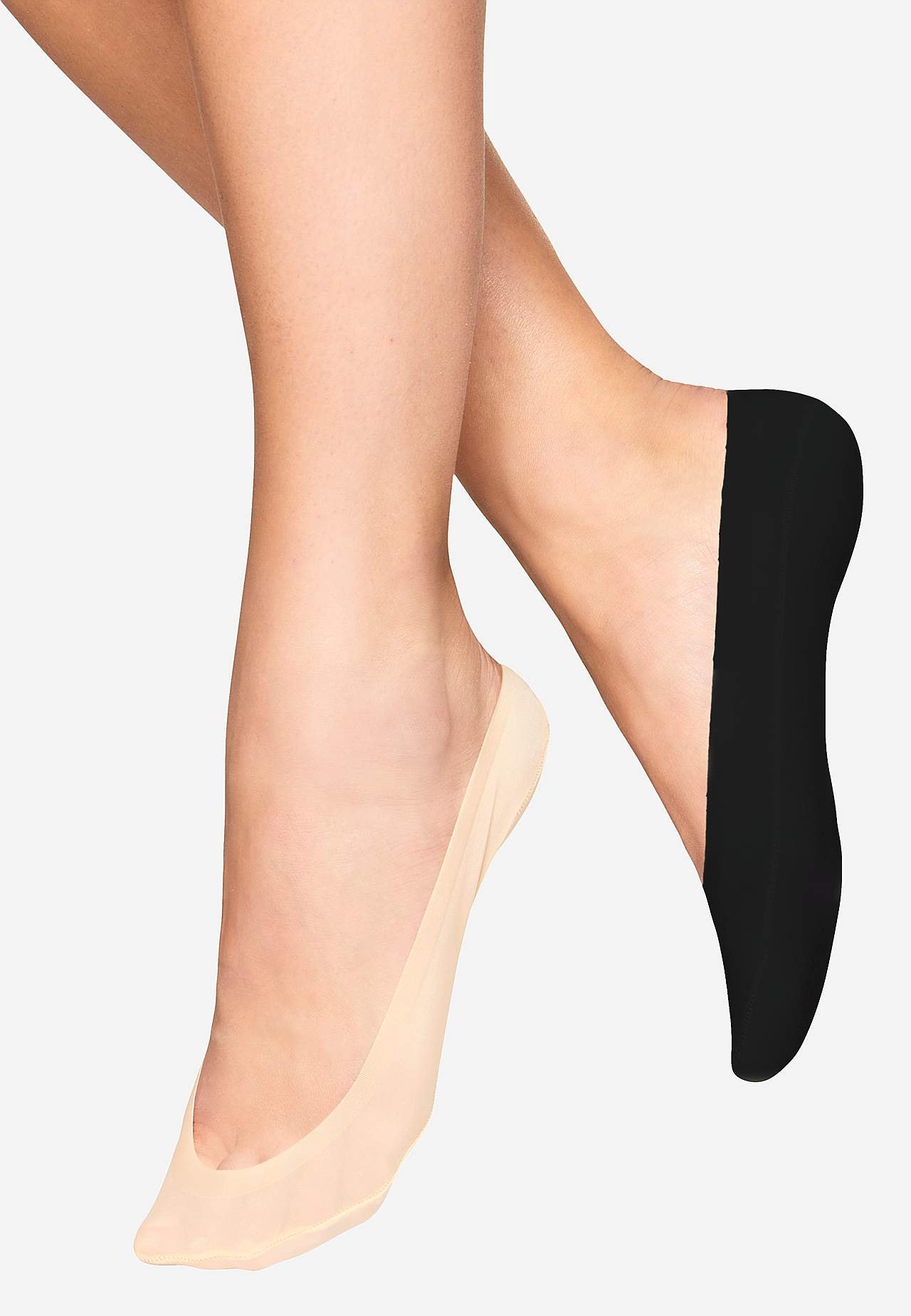 Sneakerstrømpe med indre silikonekant 2-pack