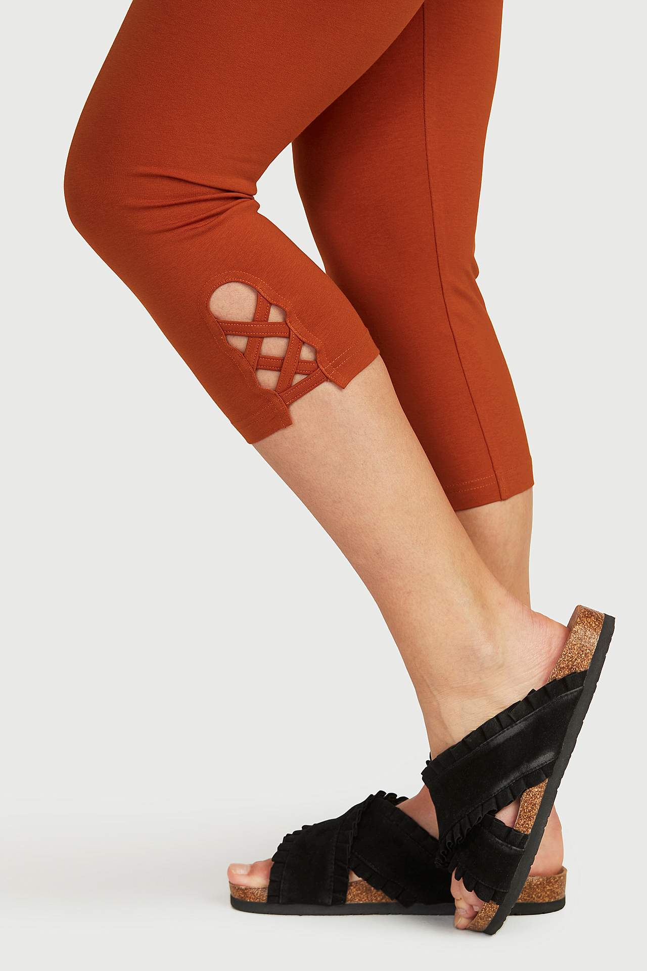 Capri leggings med dejlige detaljer 2-pack