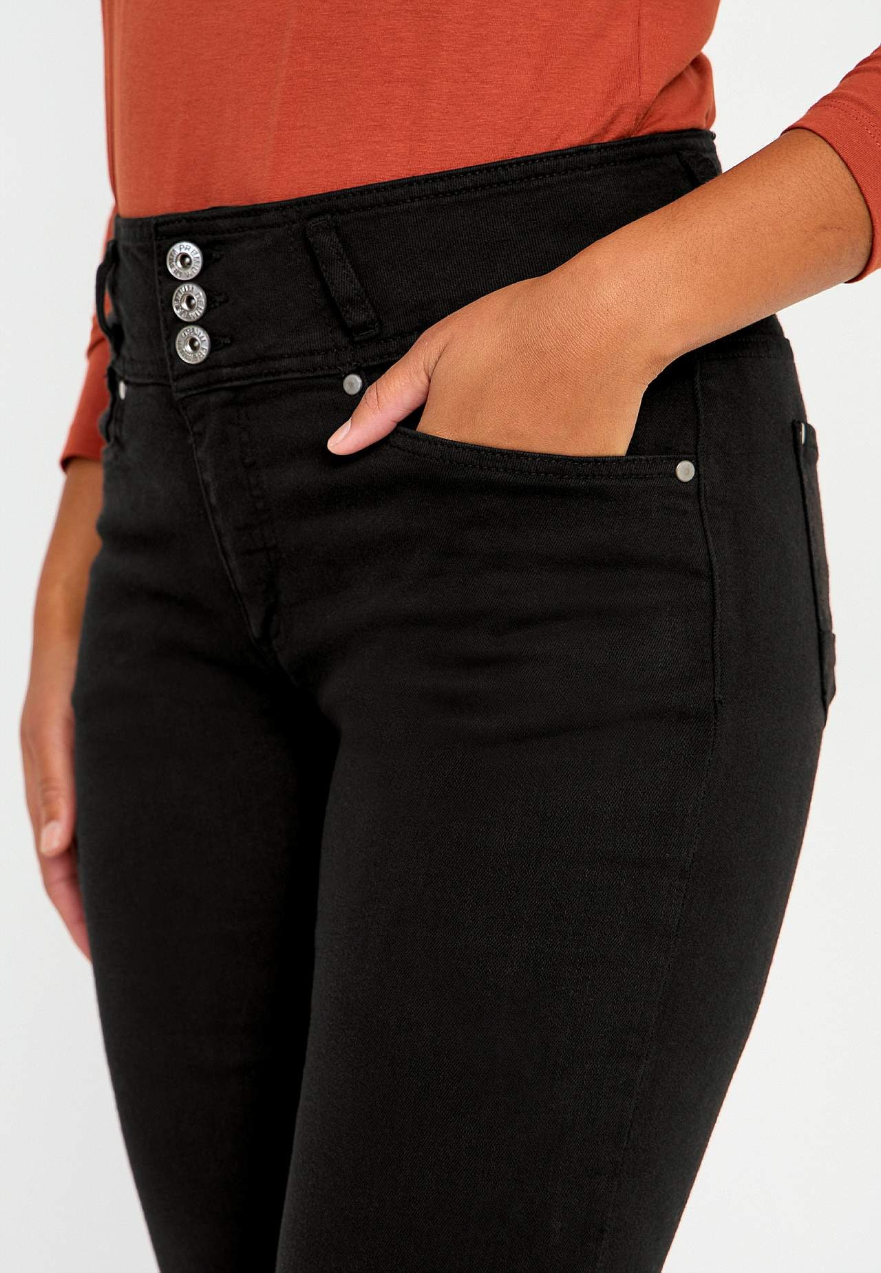 Lige jeans med høj talje