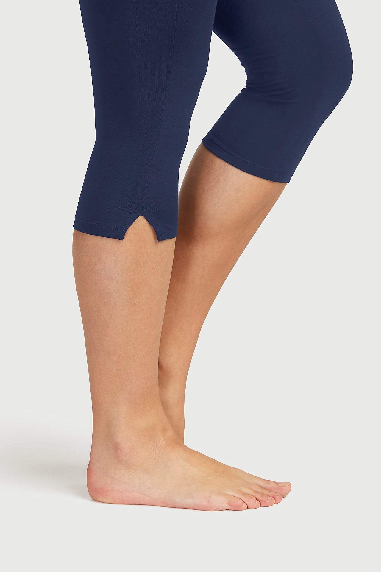 Capri leggings med sideslidser