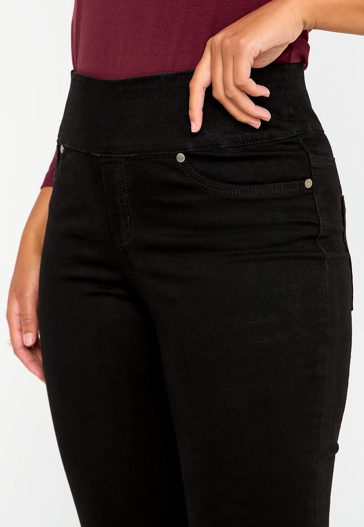 Elastisk jegging med høj elastisk talje
