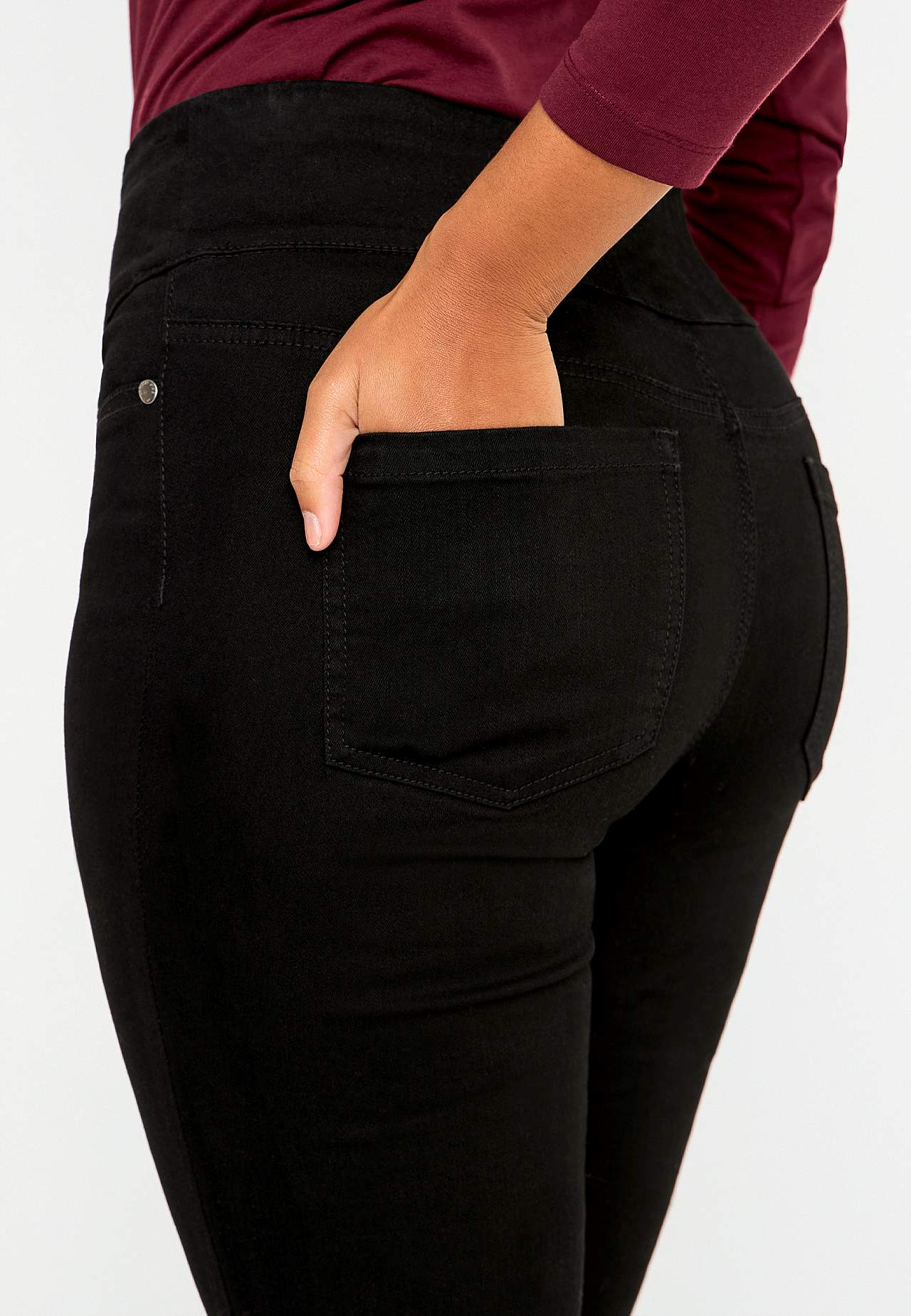 Elastisk jegging med høj elastisk talje