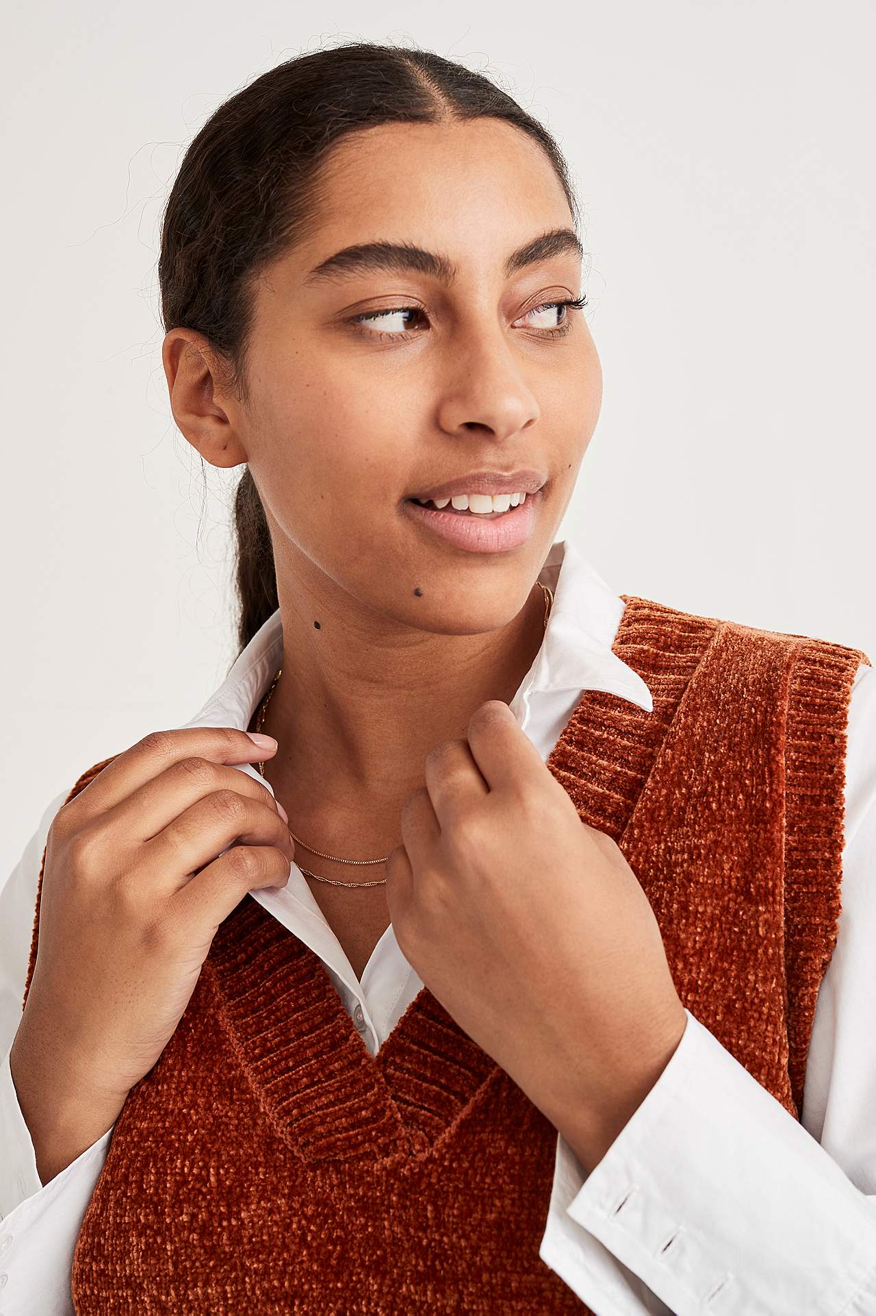 Blød vest i chenille