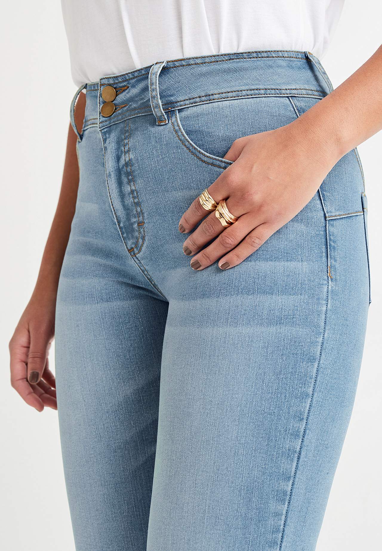Shaping-jeans med stræk