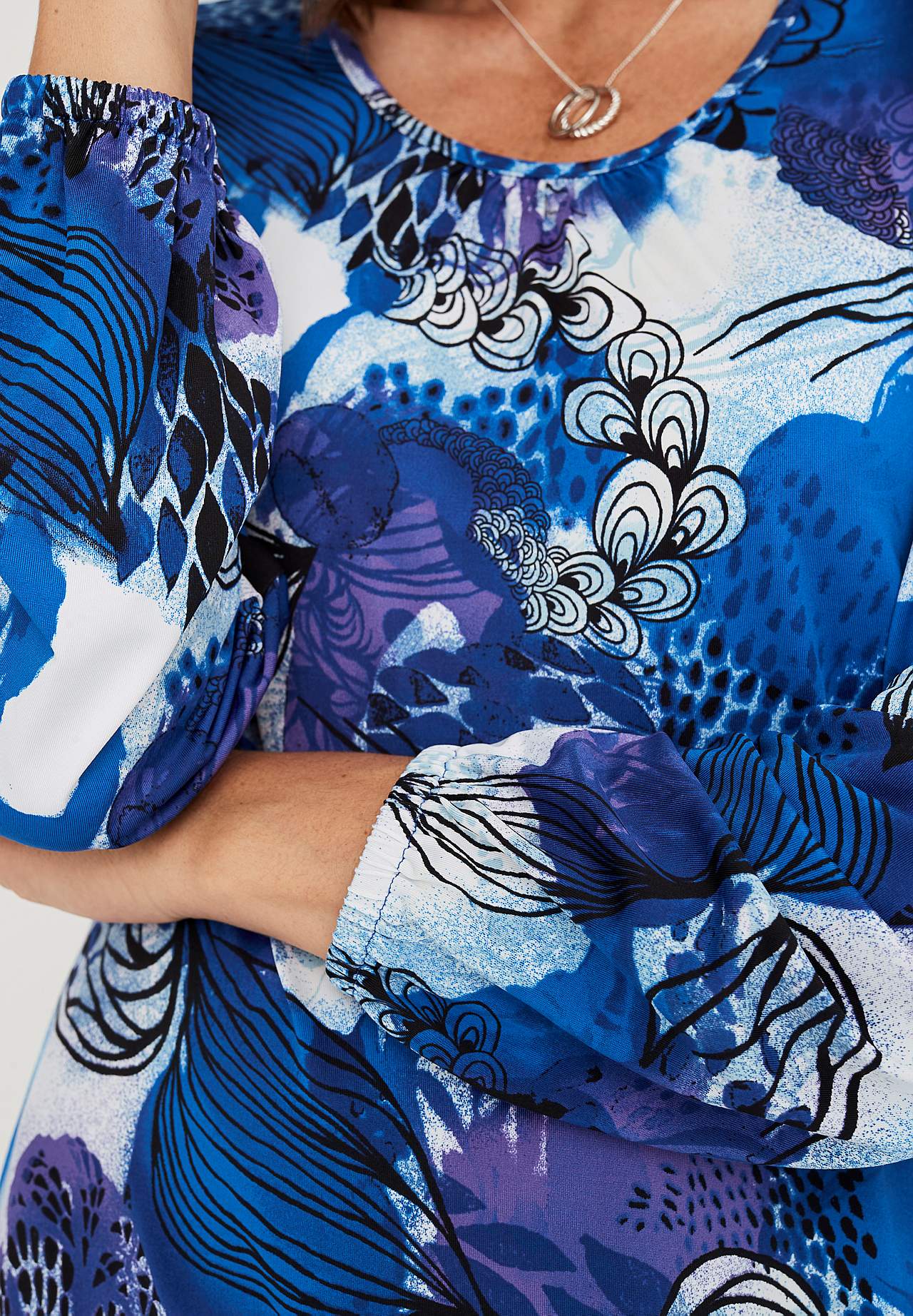 Mønstret jerseykjole