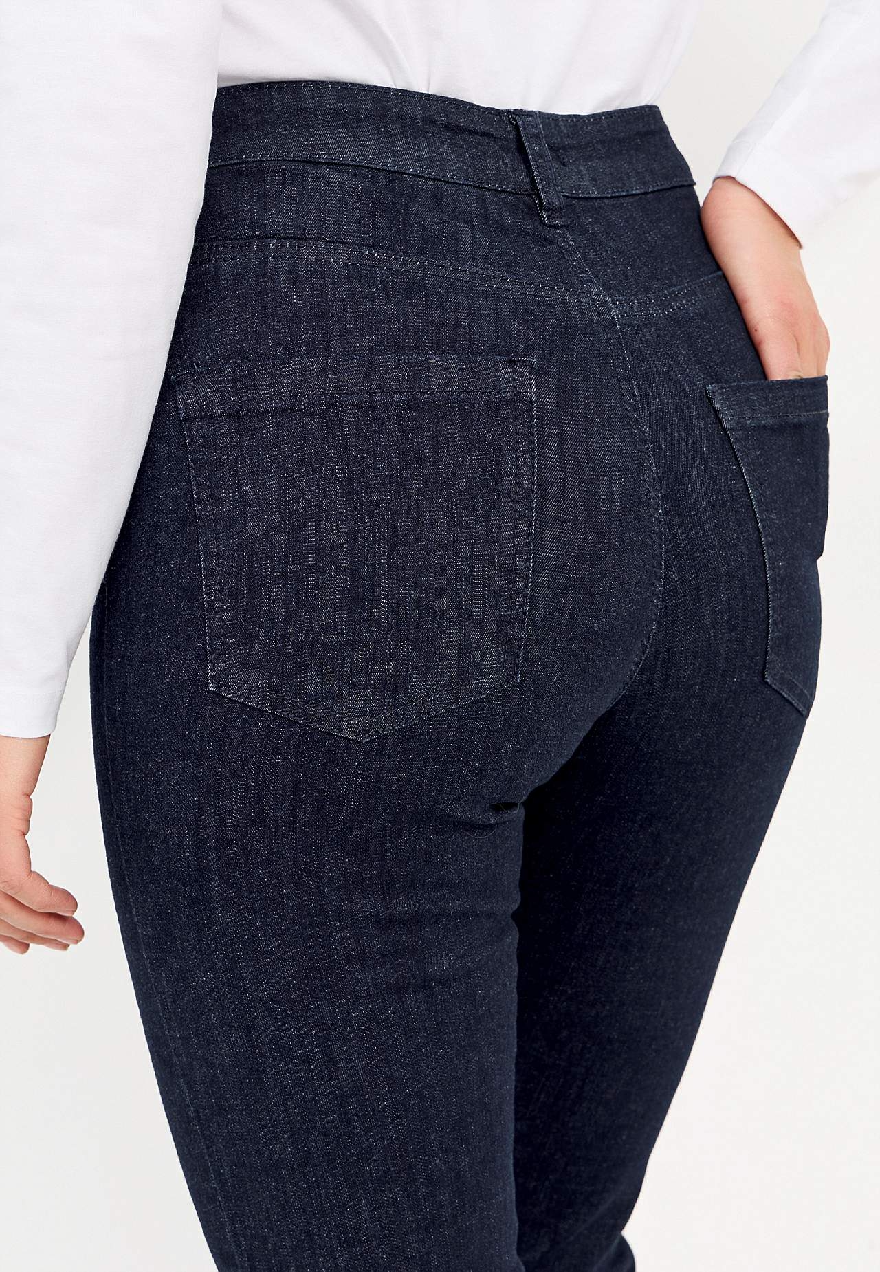 Stretchjeans med lige ben - tre længder