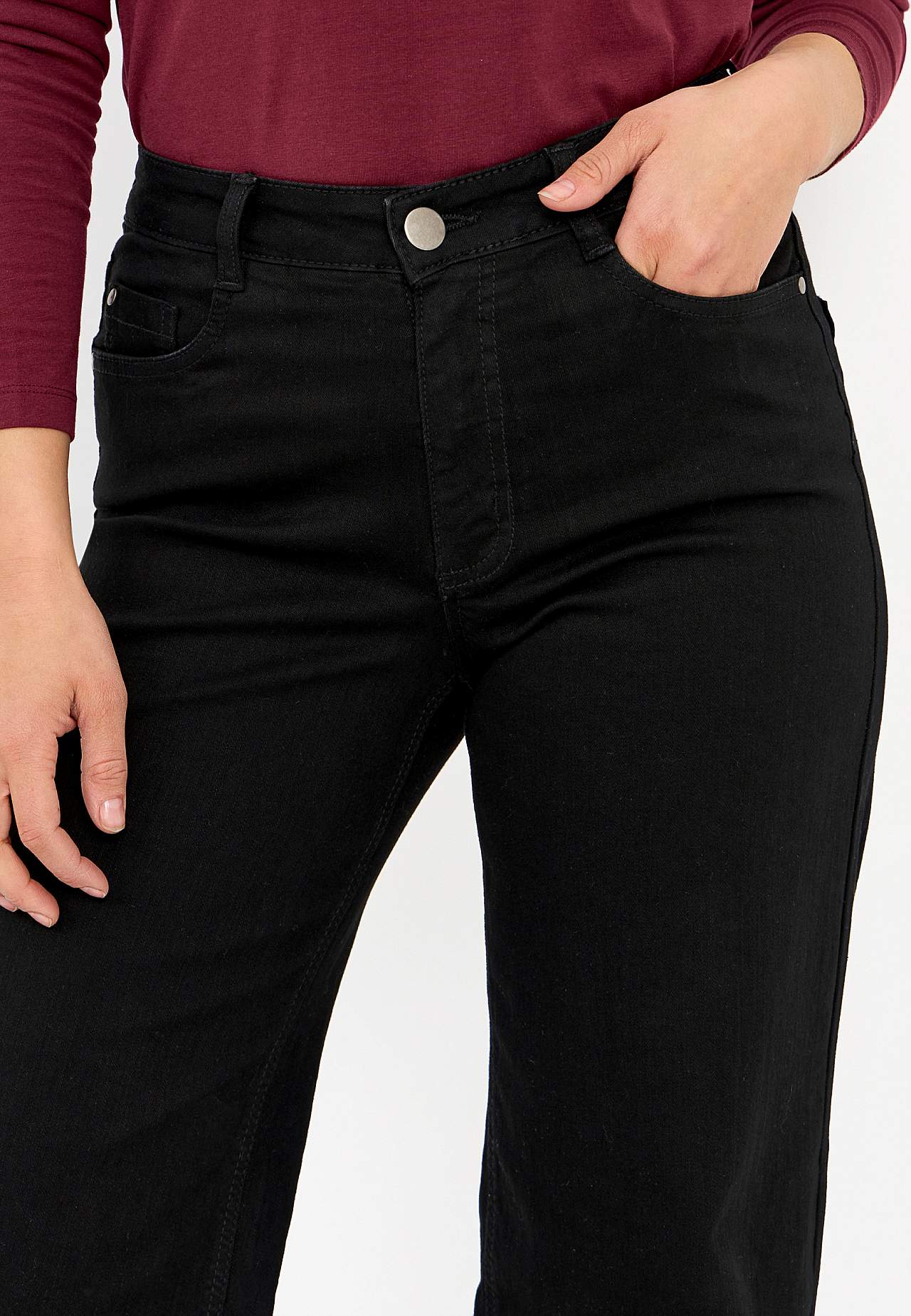 Brede jeans med høj talje