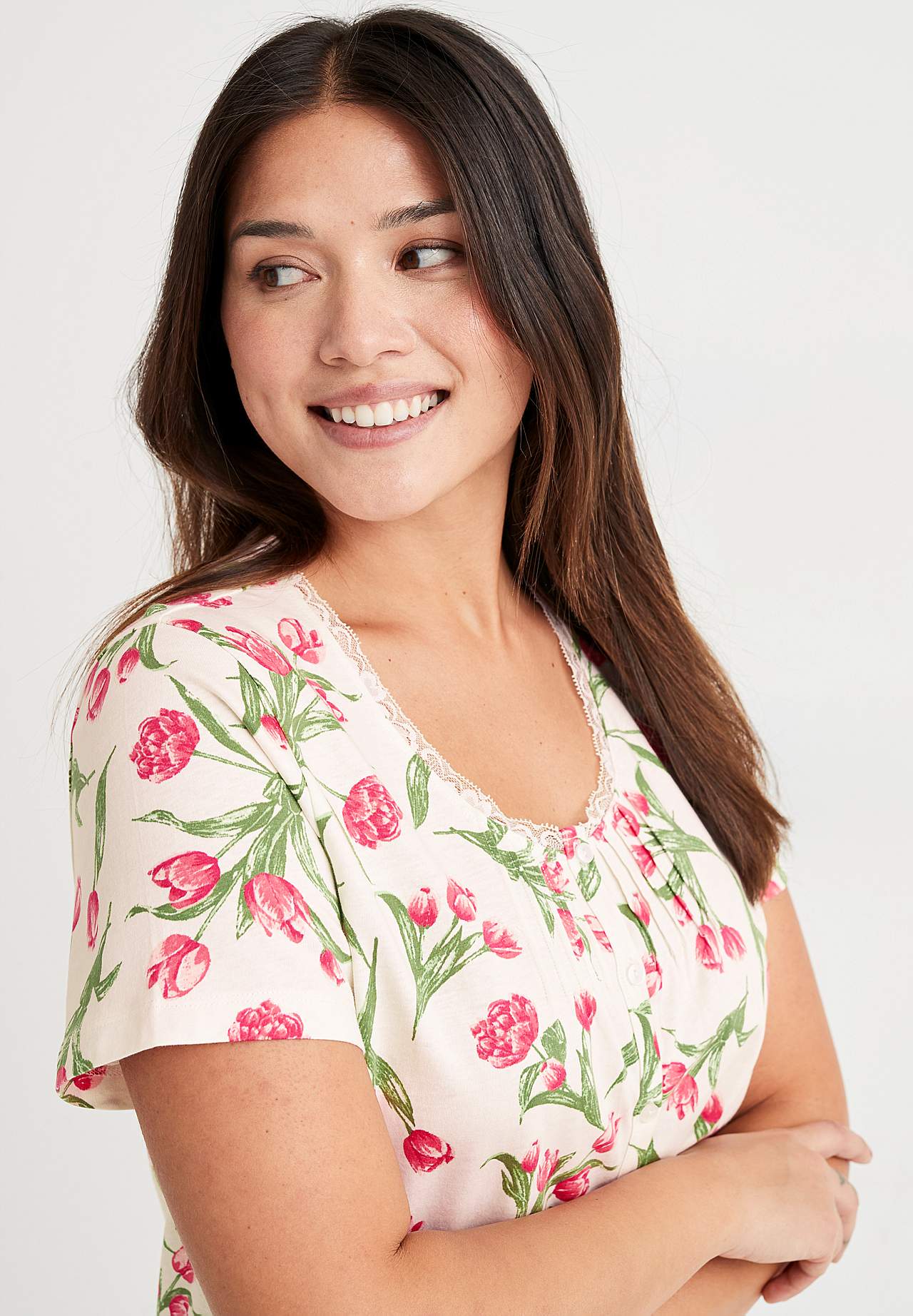 Blomstret natkjole Hulda