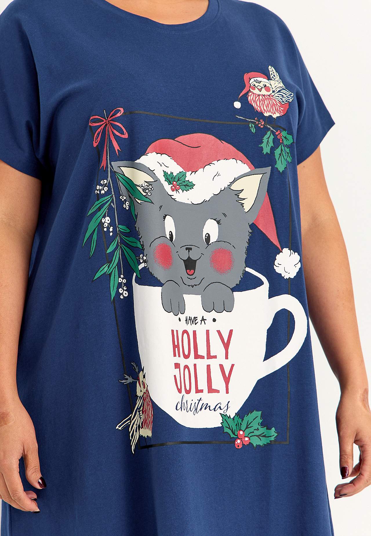 Natkjole med julemotiv